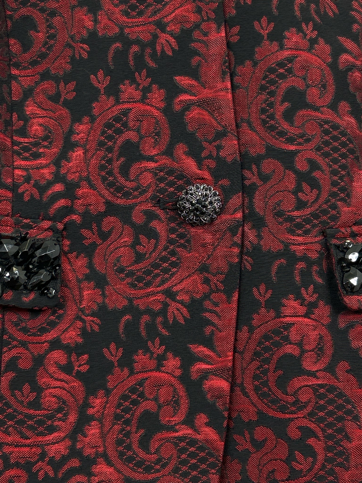CHICO'S Size M Red and Black Women Blazer