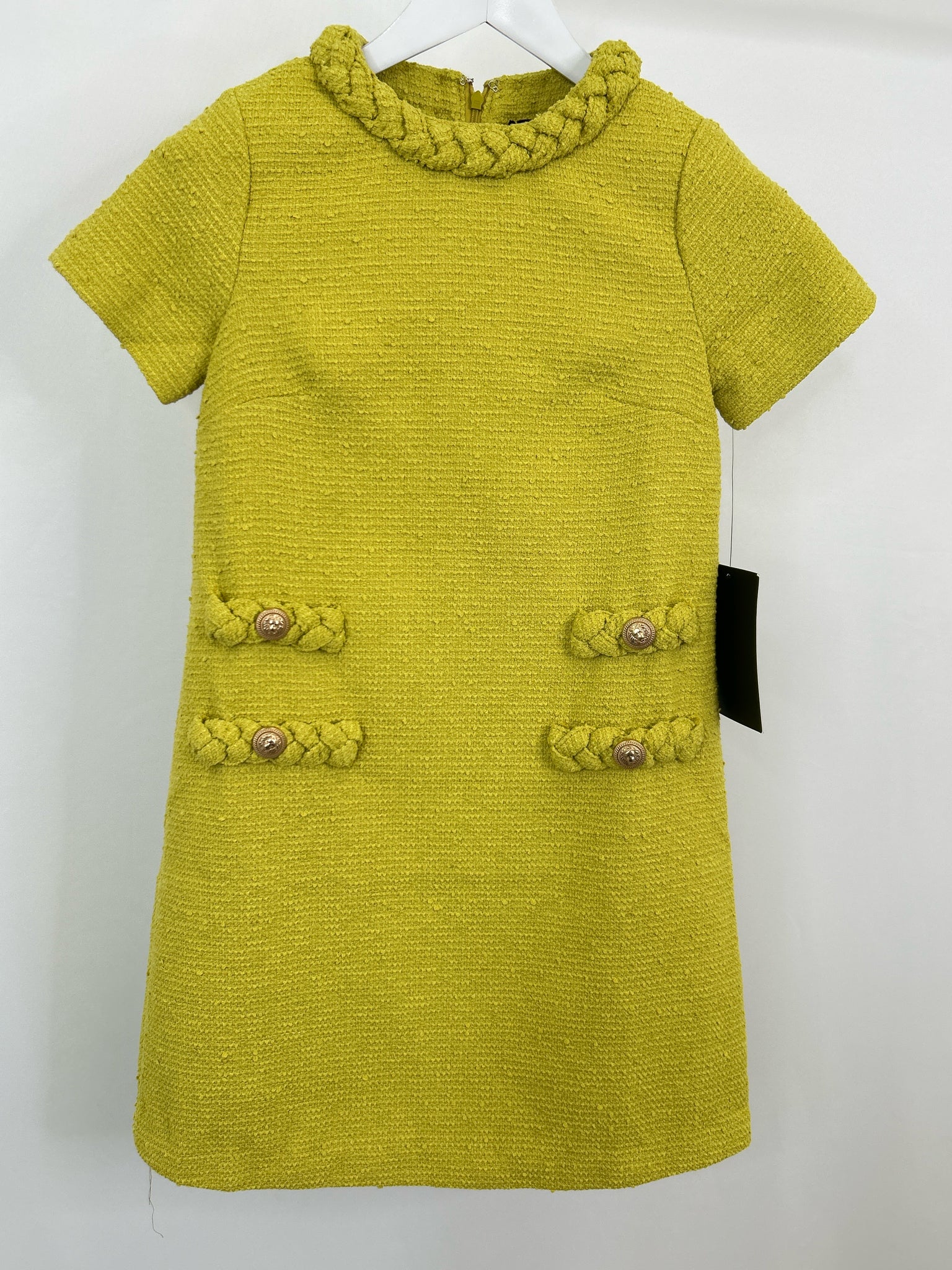 TUCKERNUCK Size XXS Chartreuse Women Dress NW
