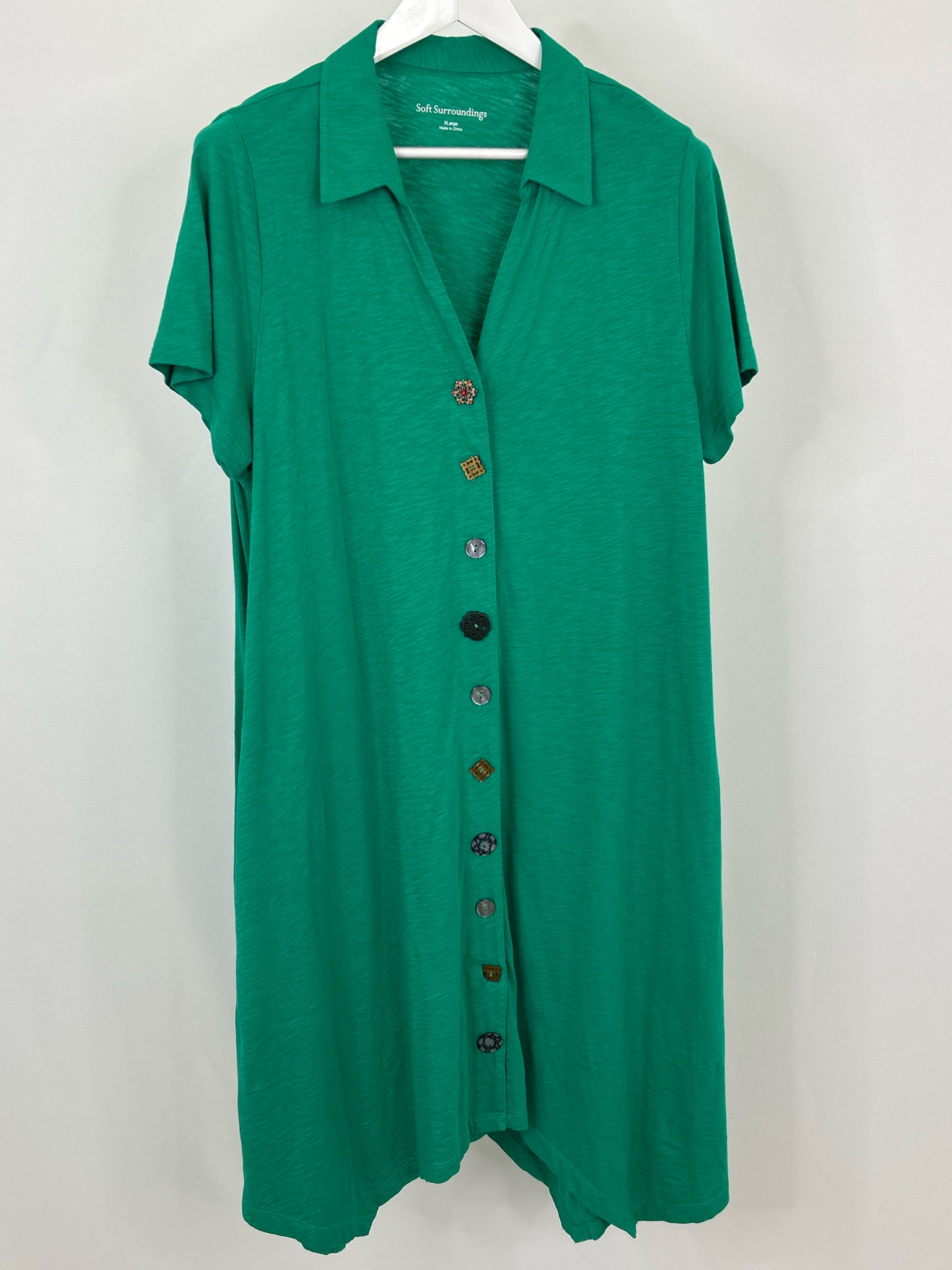 SOFT SURROUNDINGS Size XL Green Women Dress