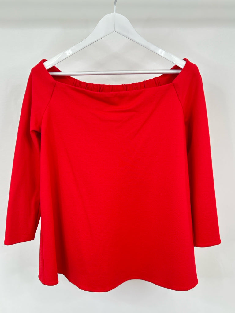 TUCKERNUCK Size L Red Blouse Top