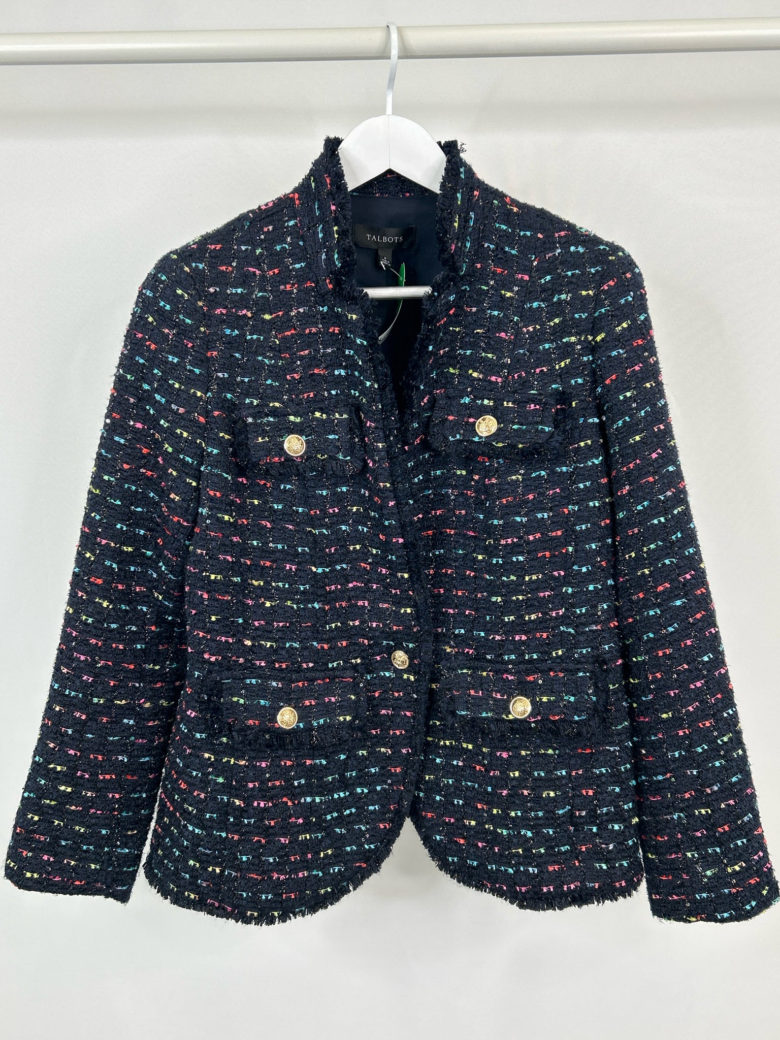TALBOTS Size 8 Navy Women Blazer