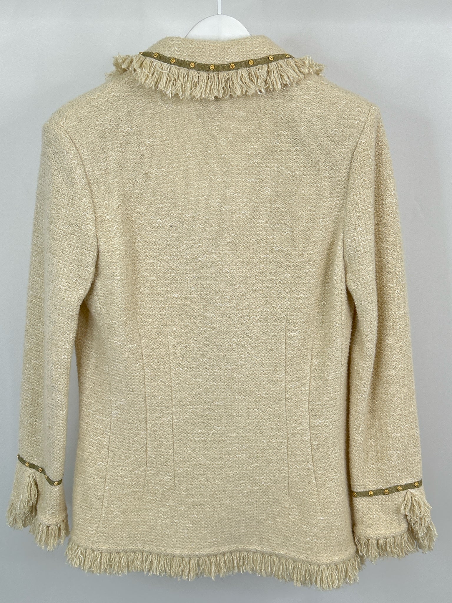 ST JOHN COLLECTION Size M Cream Women Jacket