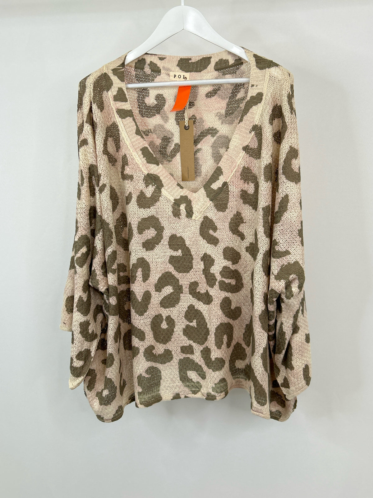 POL Size XL BEIGE AND BROWN Women Sweater