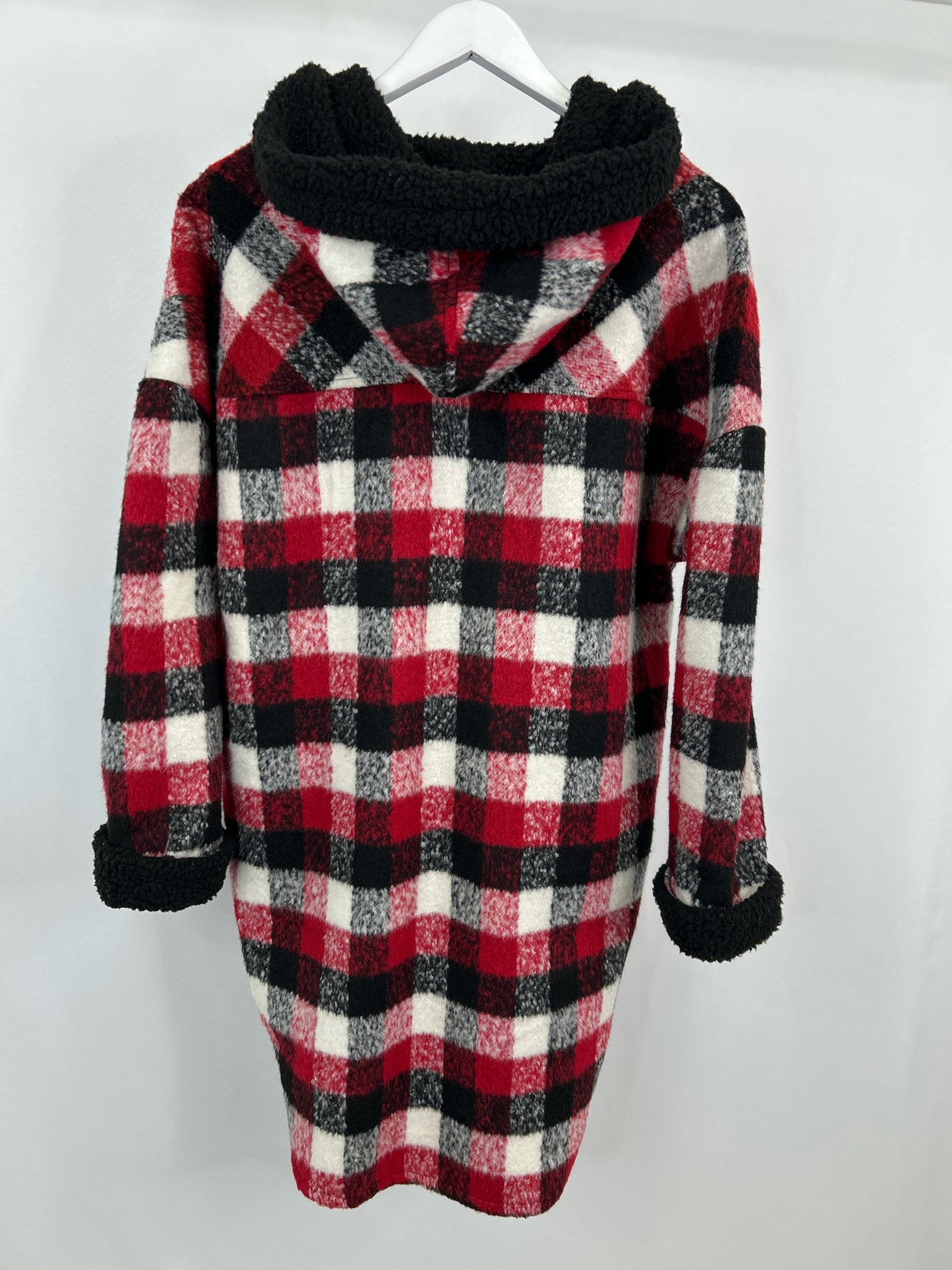 RD STYLE Size L Red & Black Women Coat