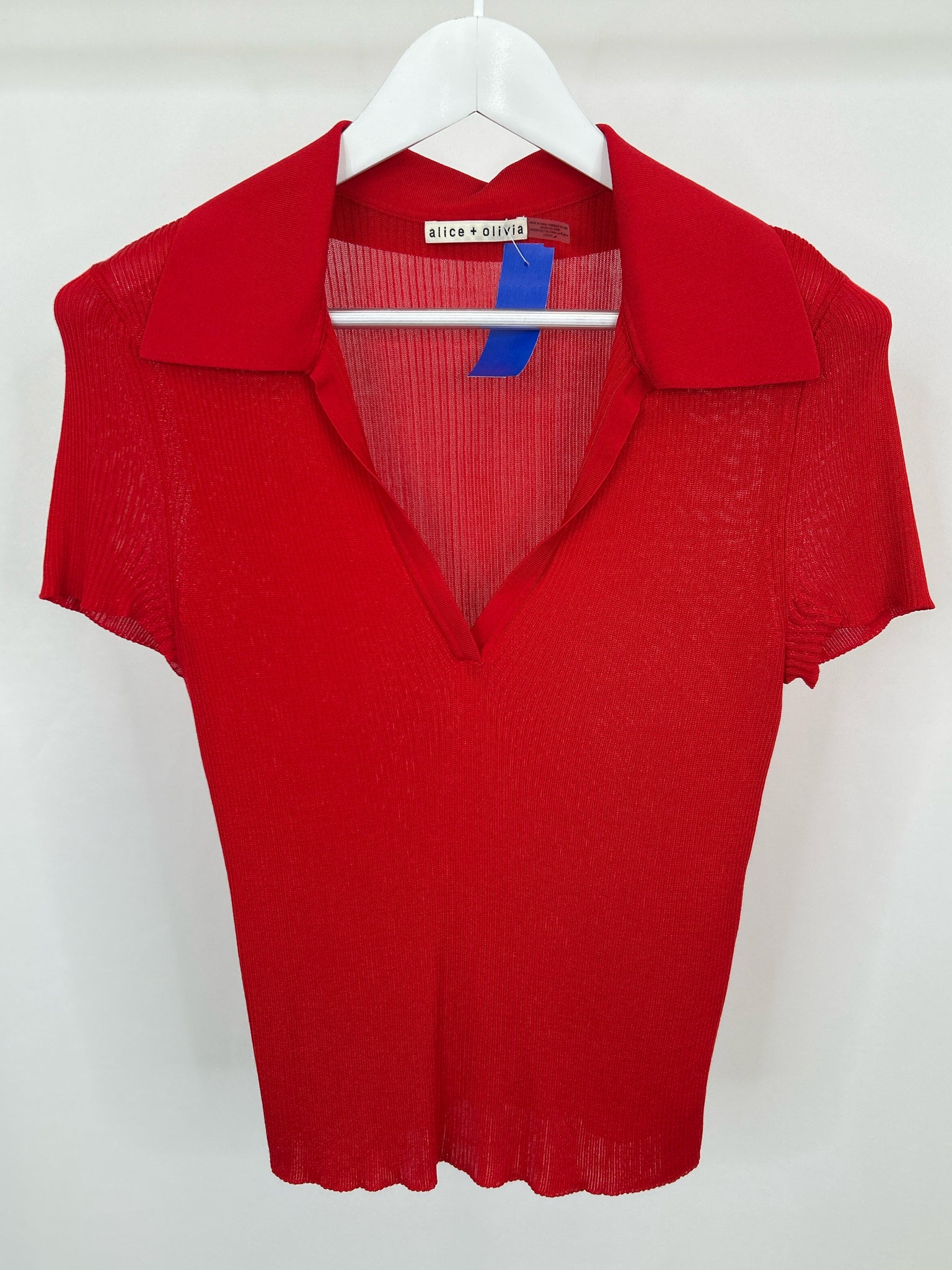 ALICE + OLIVIA Size L Red Women Top