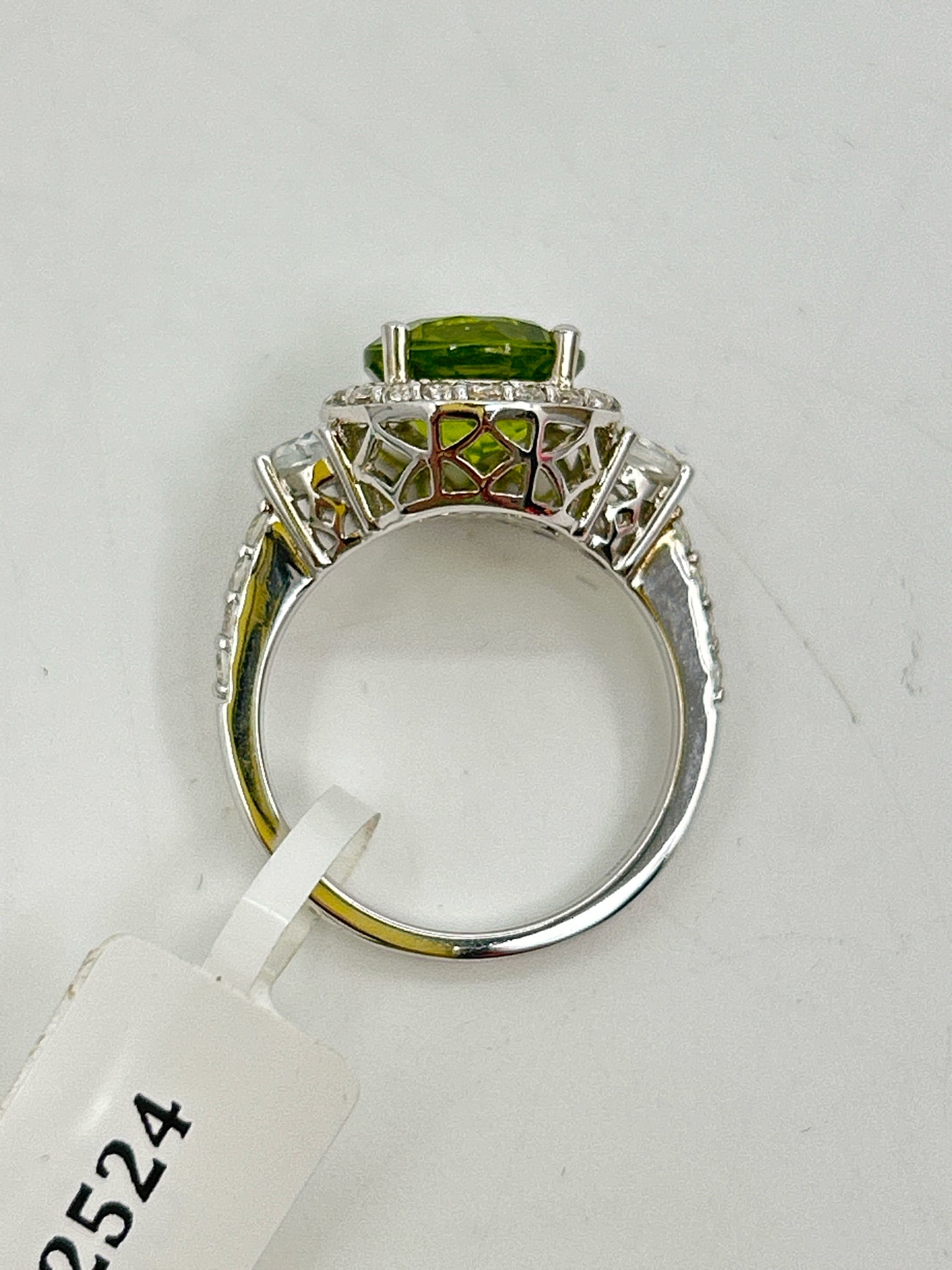 PINCTORE SILVER AND GREEN Ring