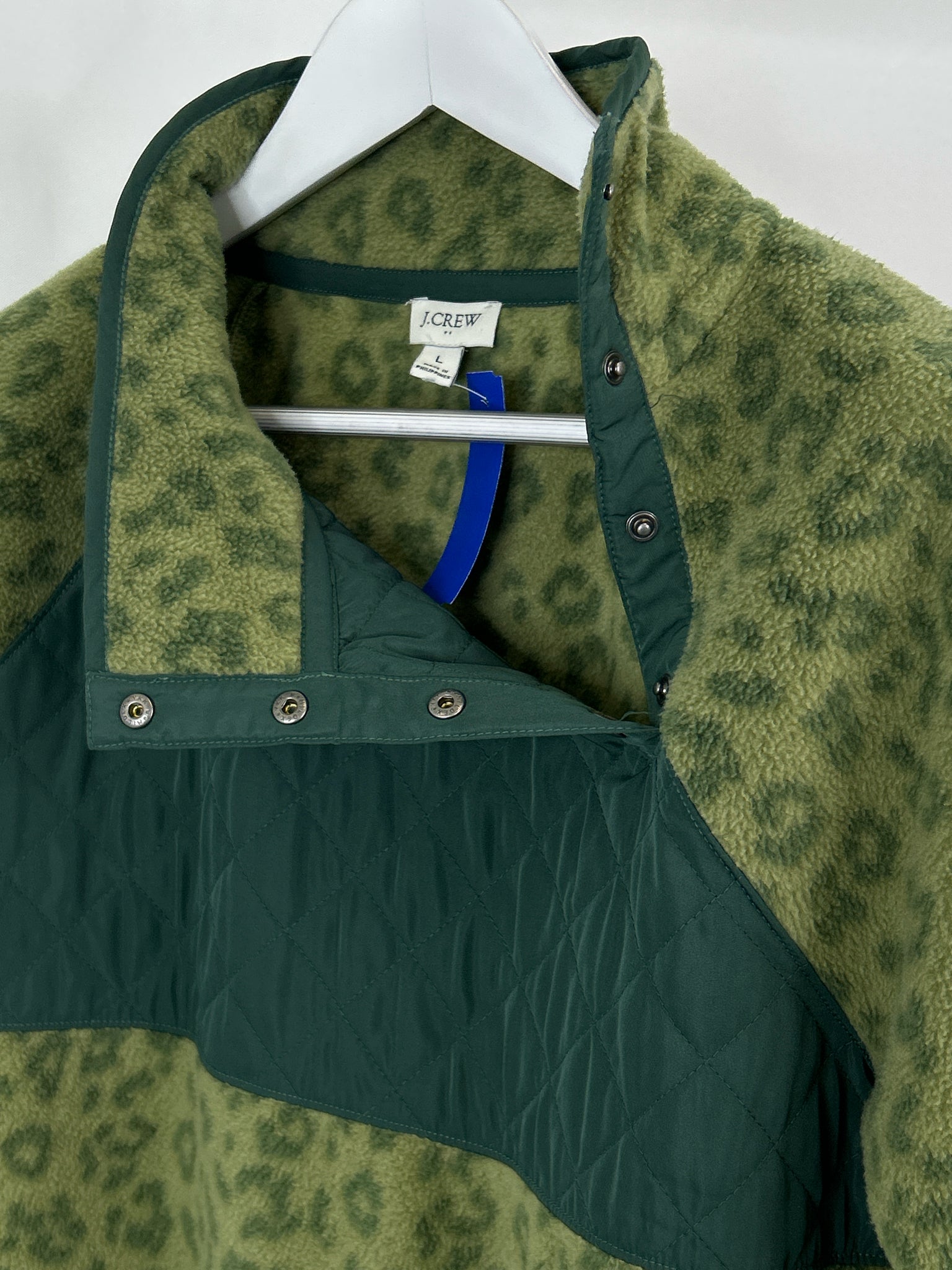 J. CREW Size L Green Women Pullover