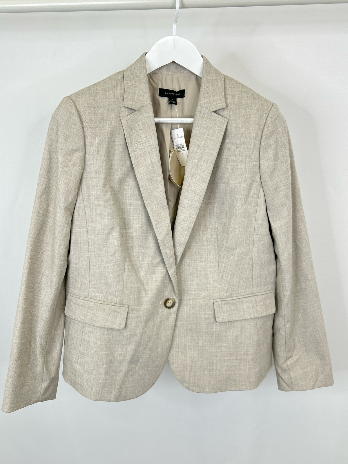 ANN TAYLOR Size 8 Light Beige Women Blazer