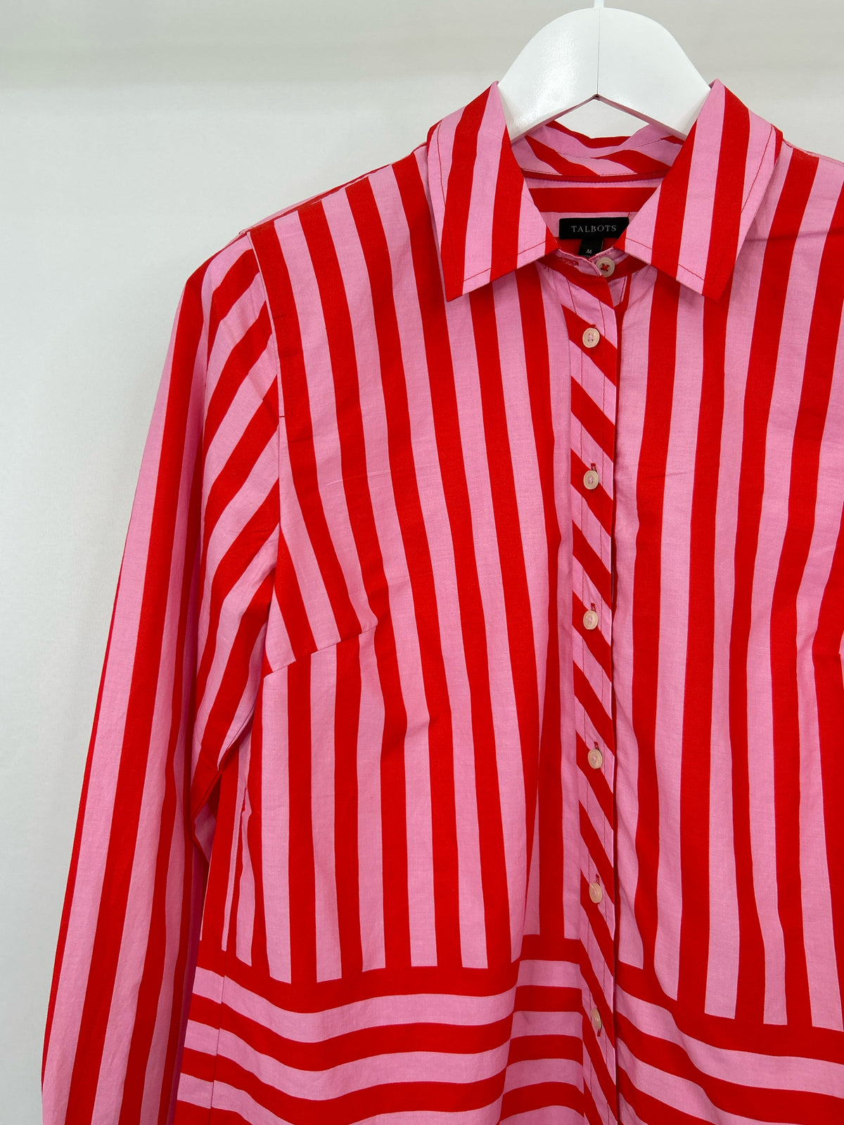 TALBOTS Size M Pink and Red Women Shirt