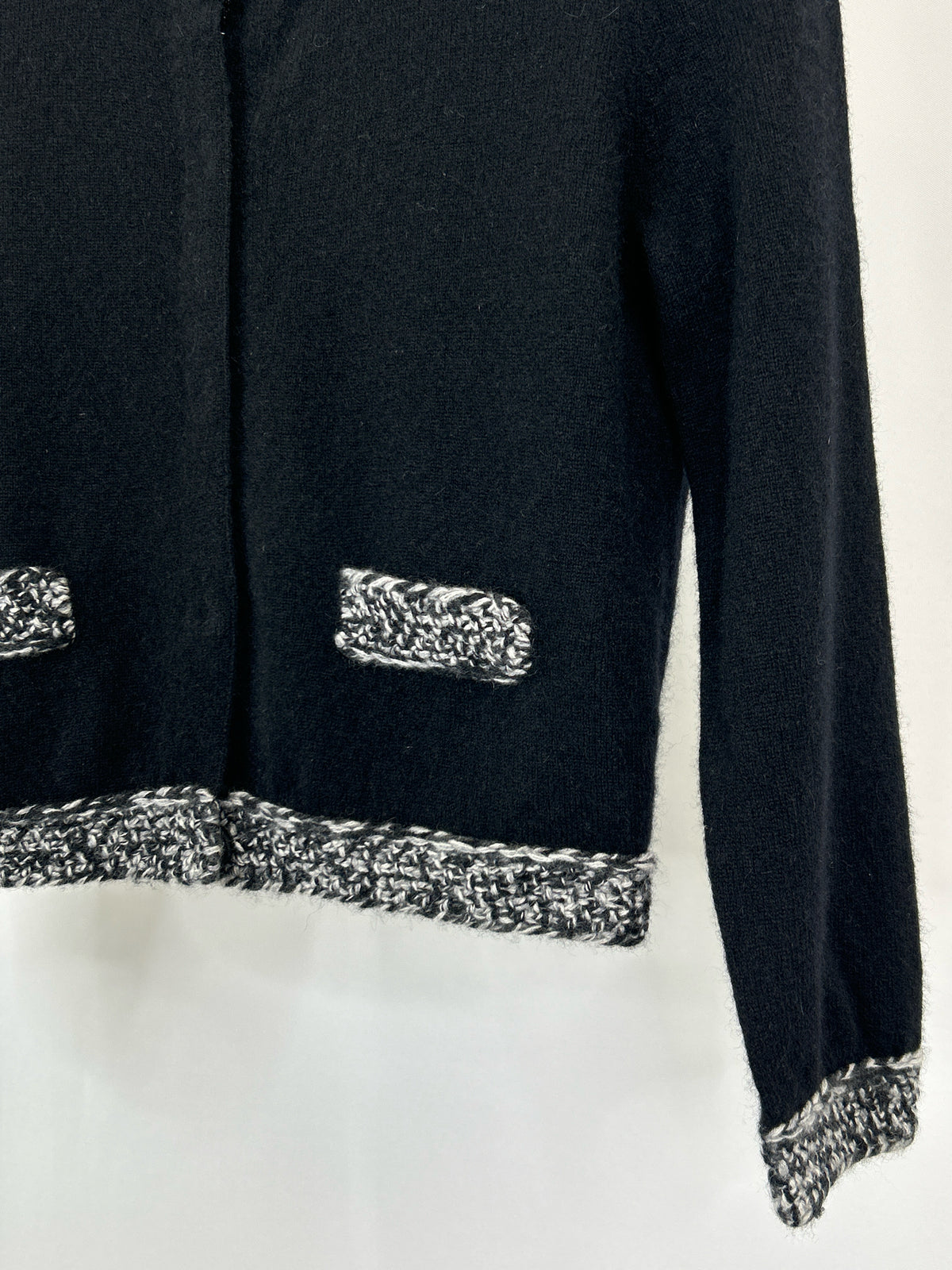 C BY BLOOMINGDALES Size S black and grey Women Cardigan