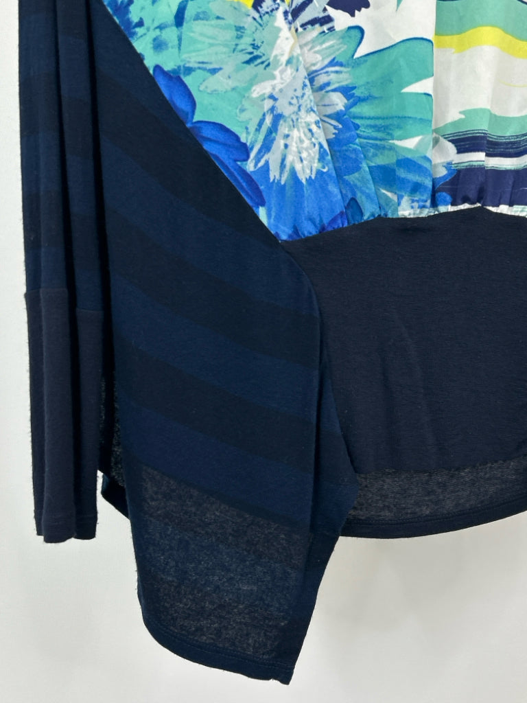 PER UNA Size 14 Navy Print Women's 2-piece Set