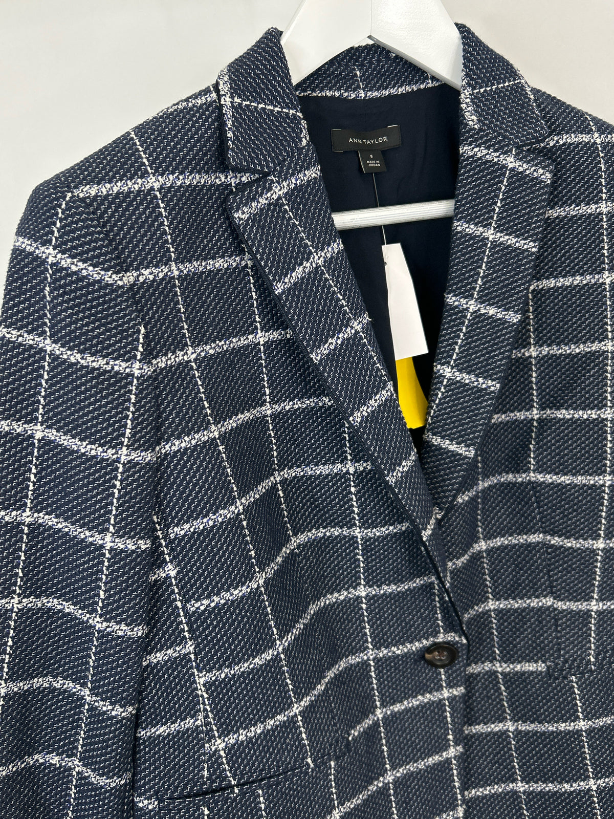 ANN TAYLOR Size 8 blue and white Women Blazer