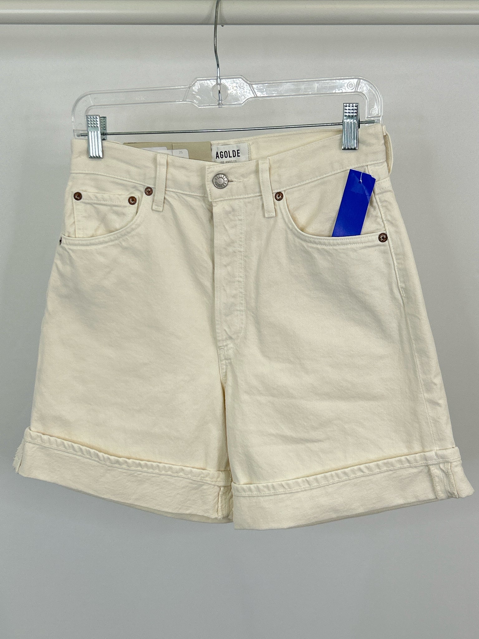 AGOLDE Size 25/0 Ivory Women Shorts NWT