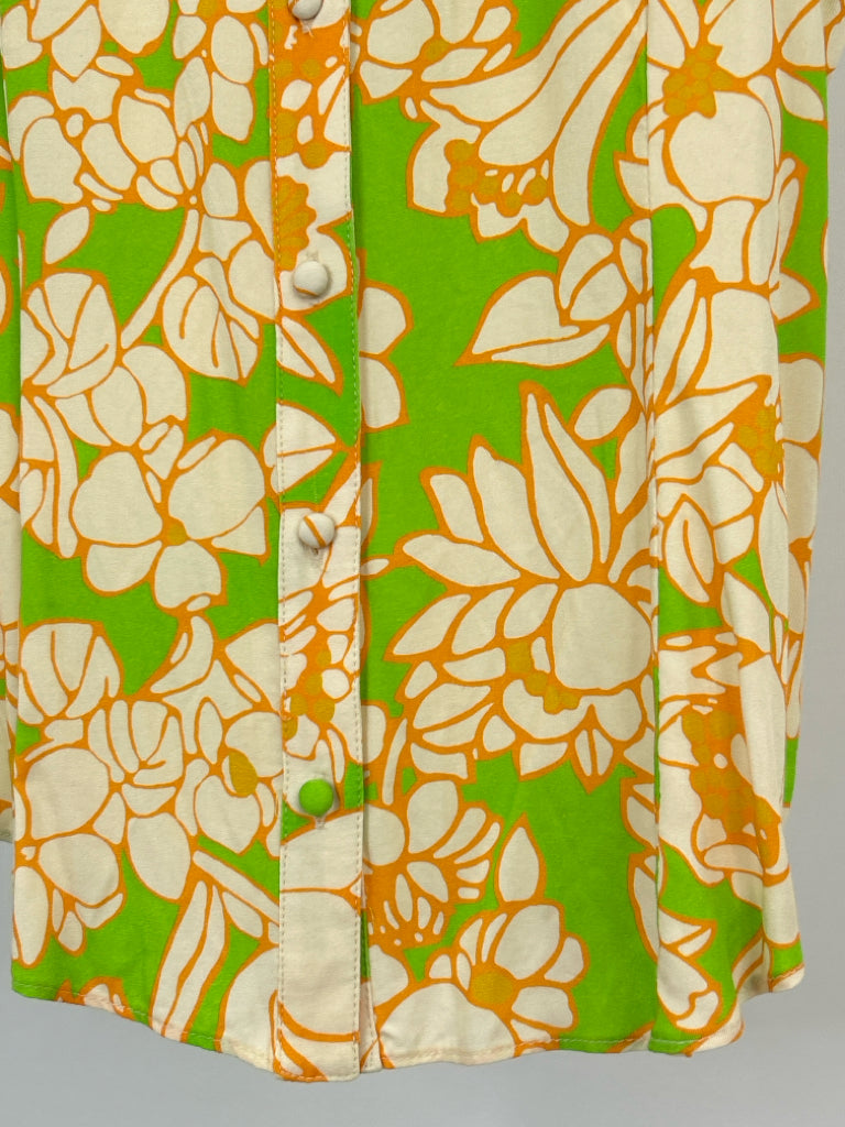 Flora Bea NYC Size S Green and orange Women's Top NWT