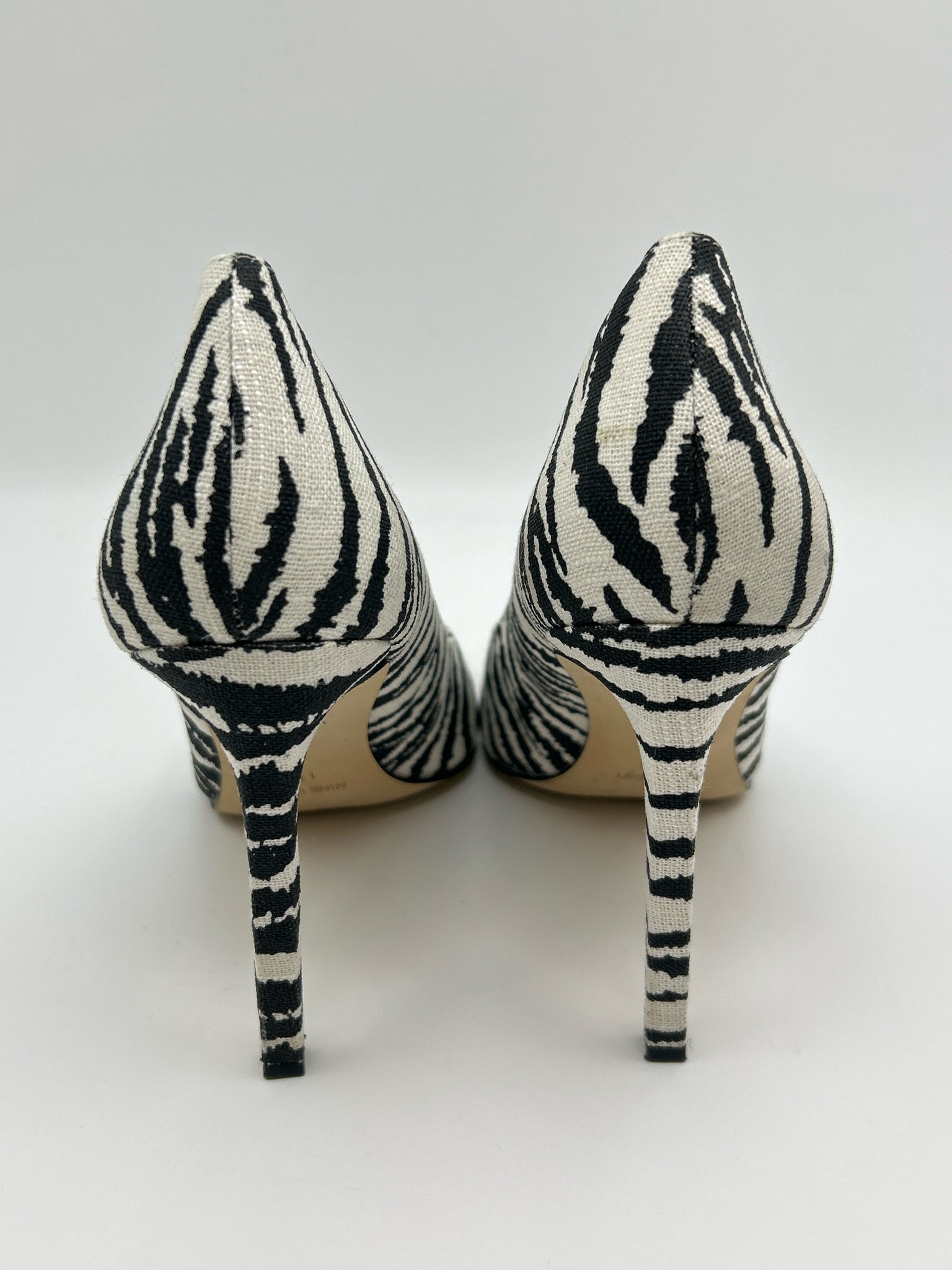 NINE WEST Size 11M Black & White Women Pumps