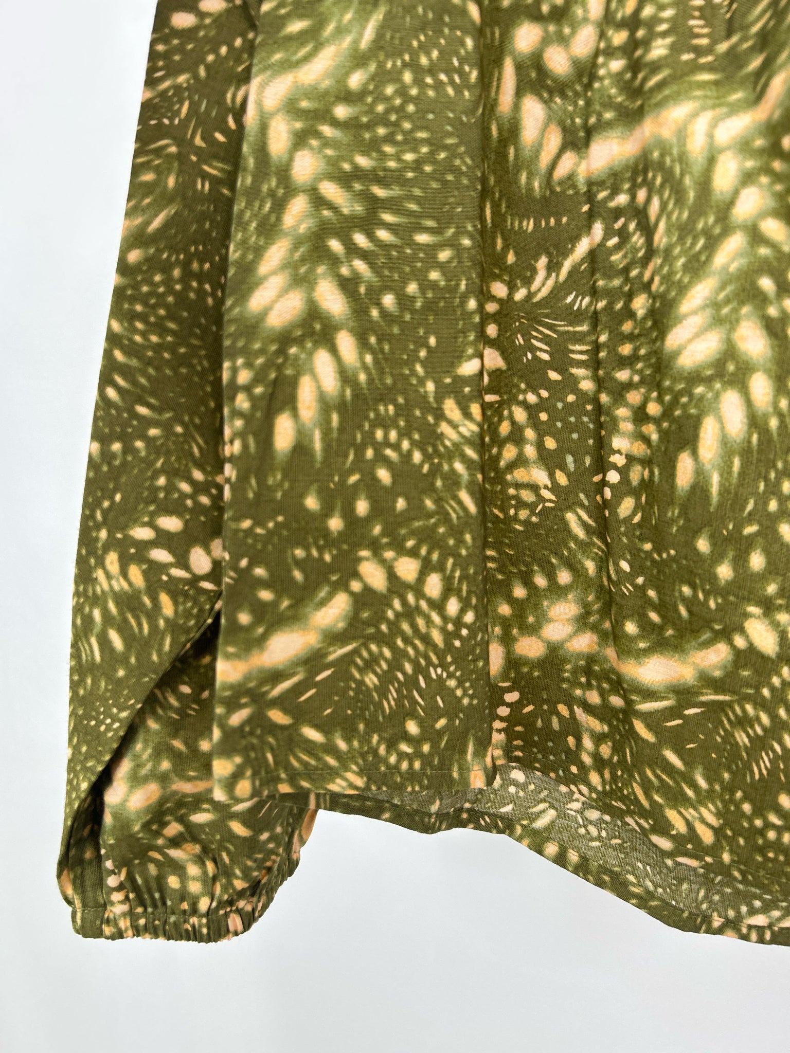 ICHI NWT Size 38 Green Print Women Top