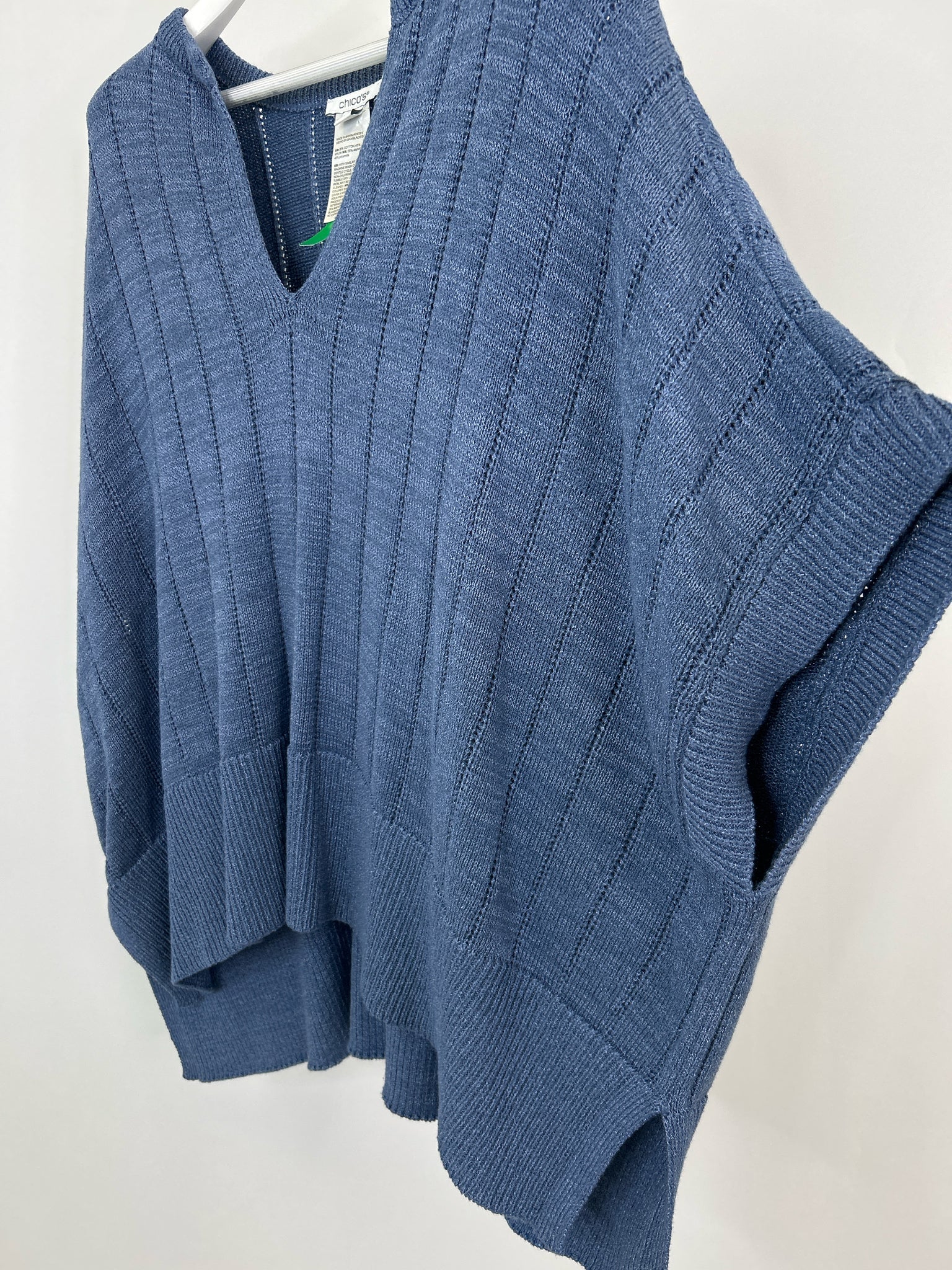 CHICO'S Size One Size Blue Women Poncho