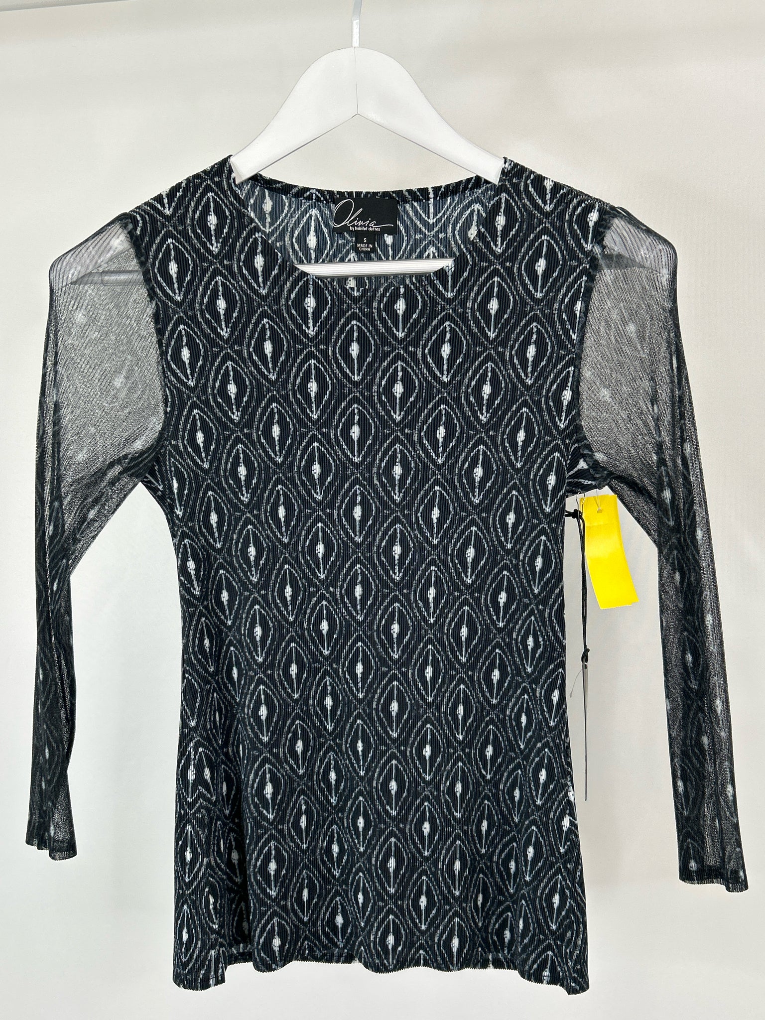 OLIVIA BY HABITAT CLOTHES Size S Black and White Women Top