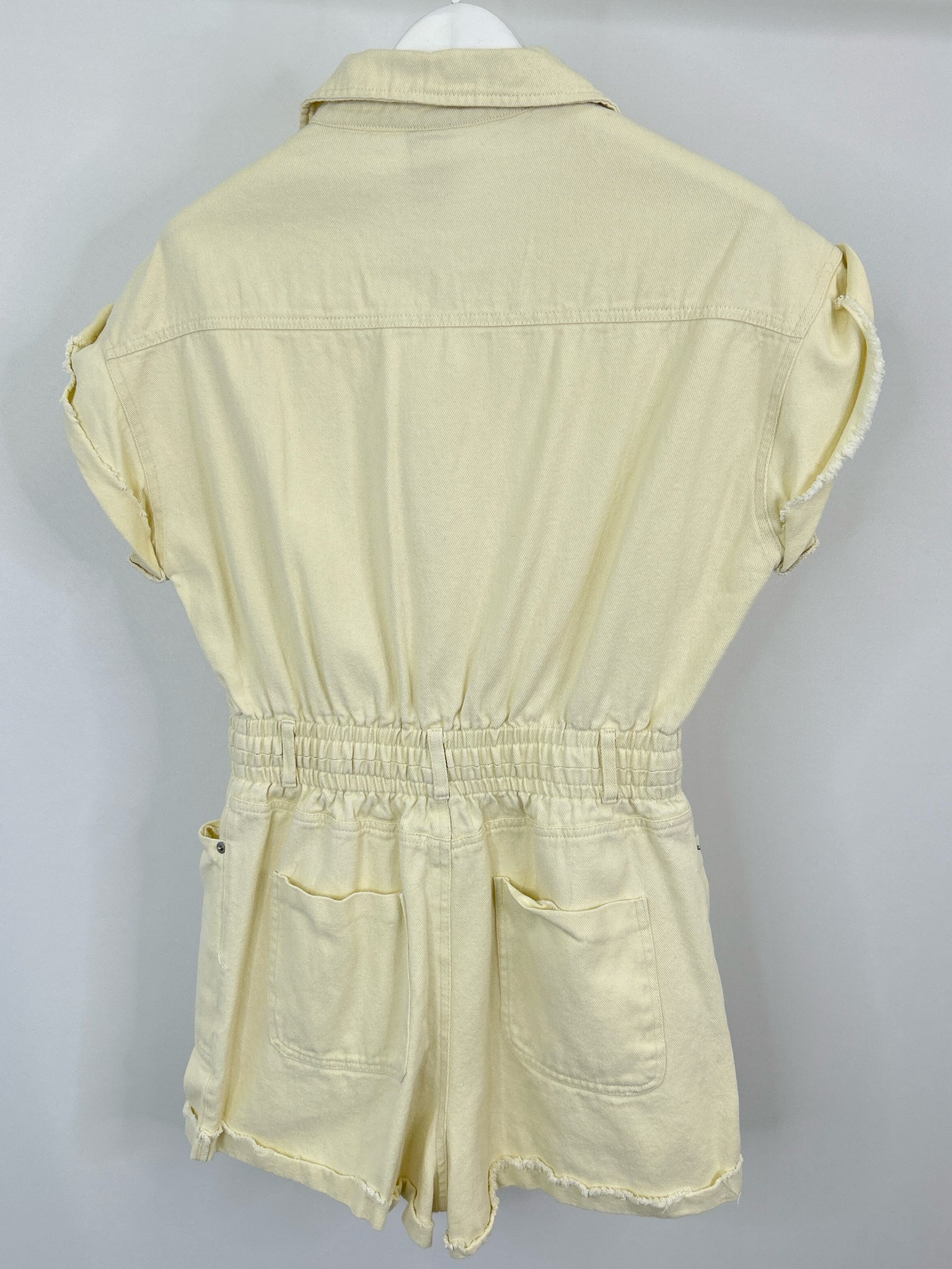 BUCKET LIST Size S CREAM DENIM Women Romper