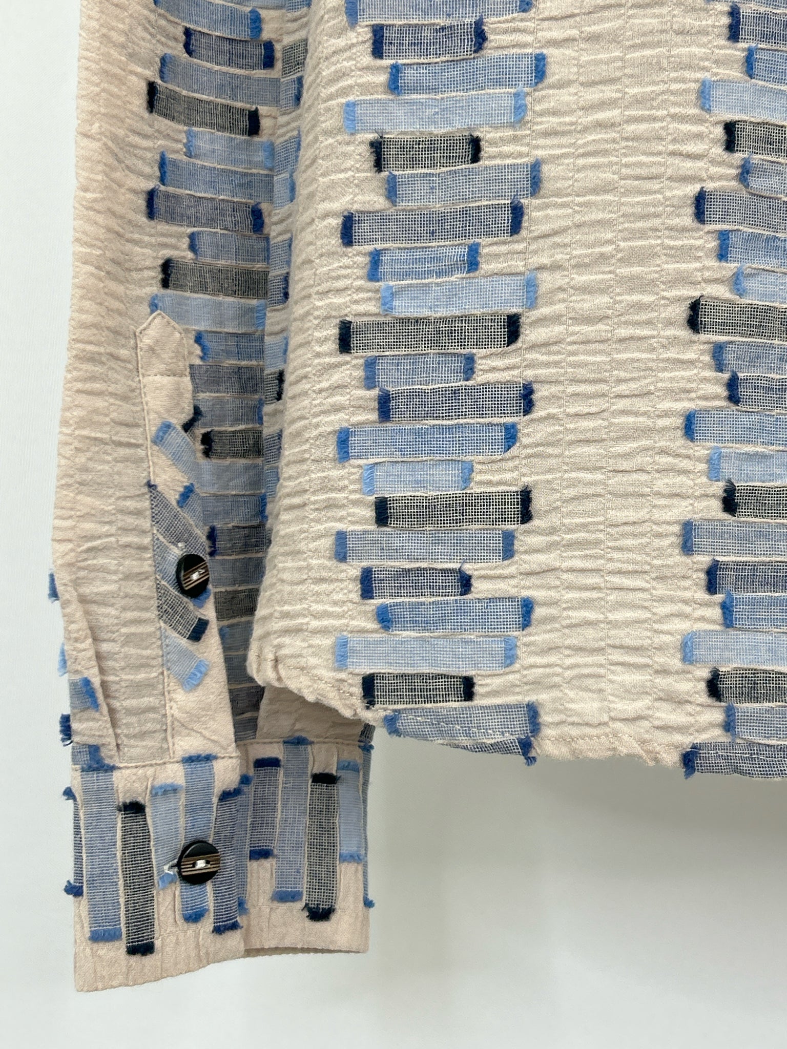 HABITAT Size S Beige and Blue Women Shirt