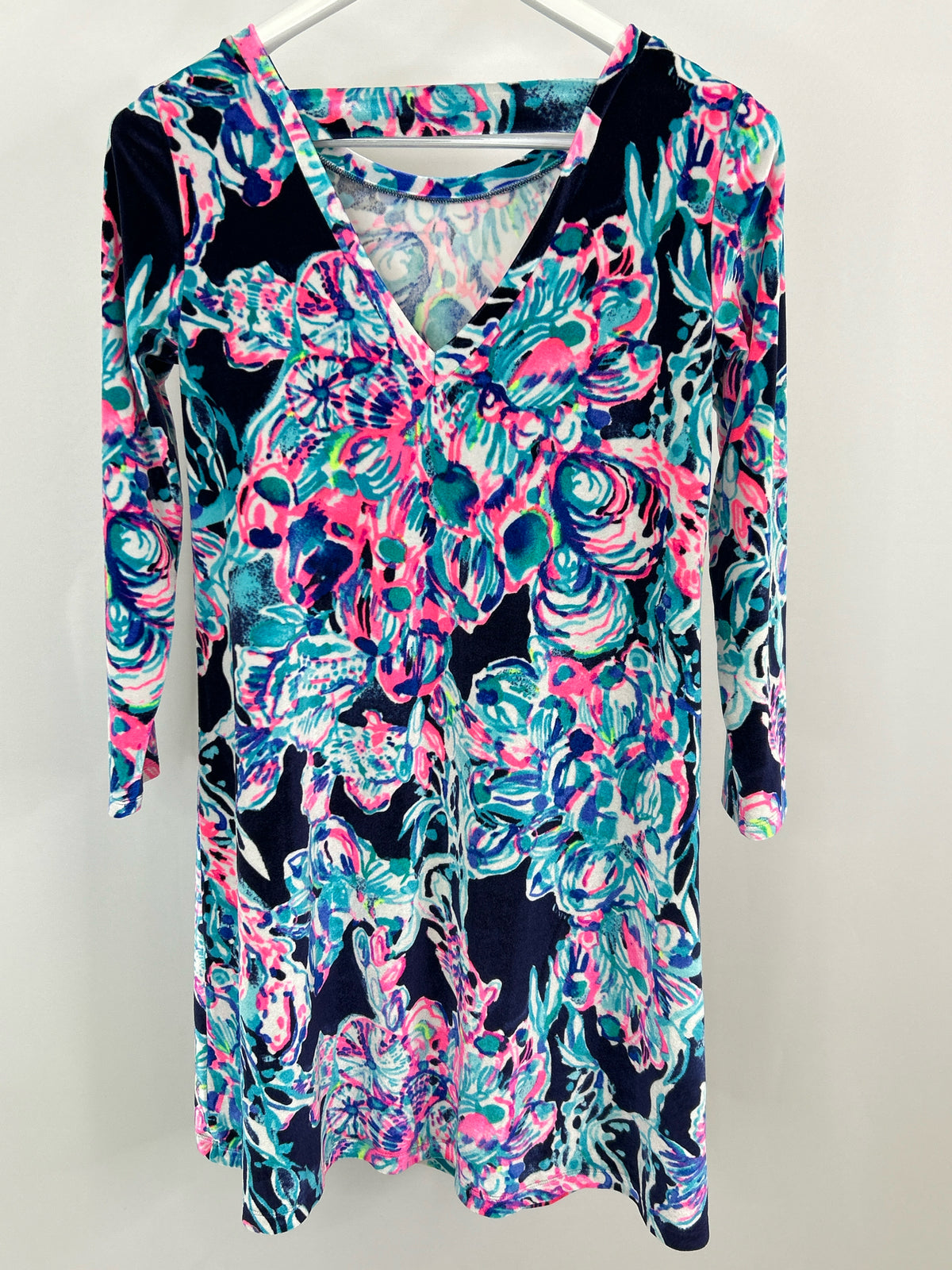 LILLY PULITZER Size S Navy Print Women Dress