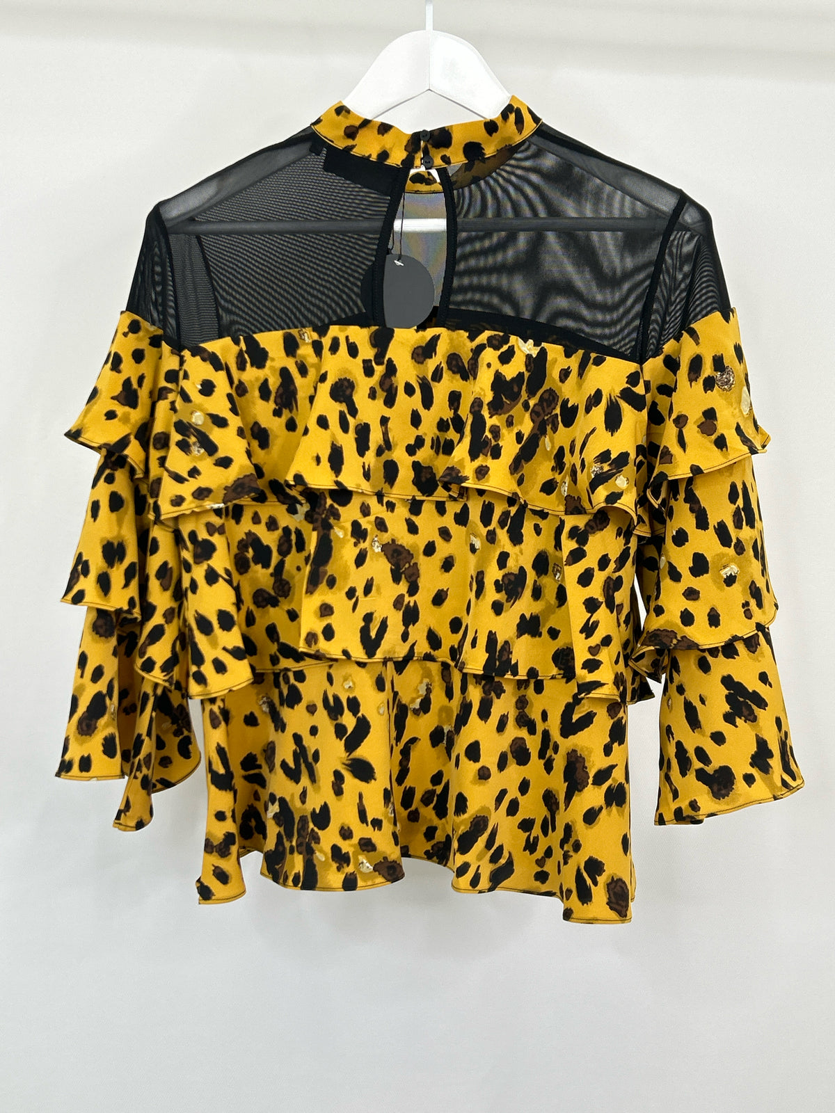 P LUCA Size M YELLOW AND BLACK Women Top