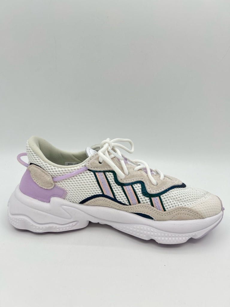 ADIDAS Women Size 5.5 White and Purple Ozweego Sneakers NIB
