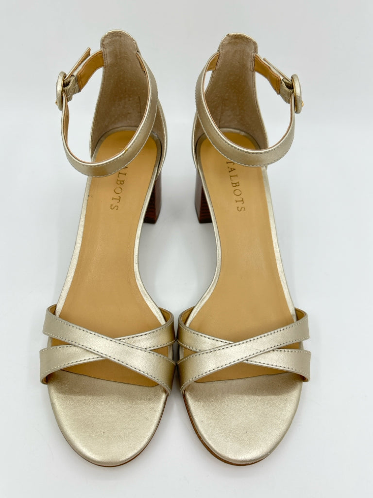 TALBOTS Size 9M gold metallic Women's Sandal