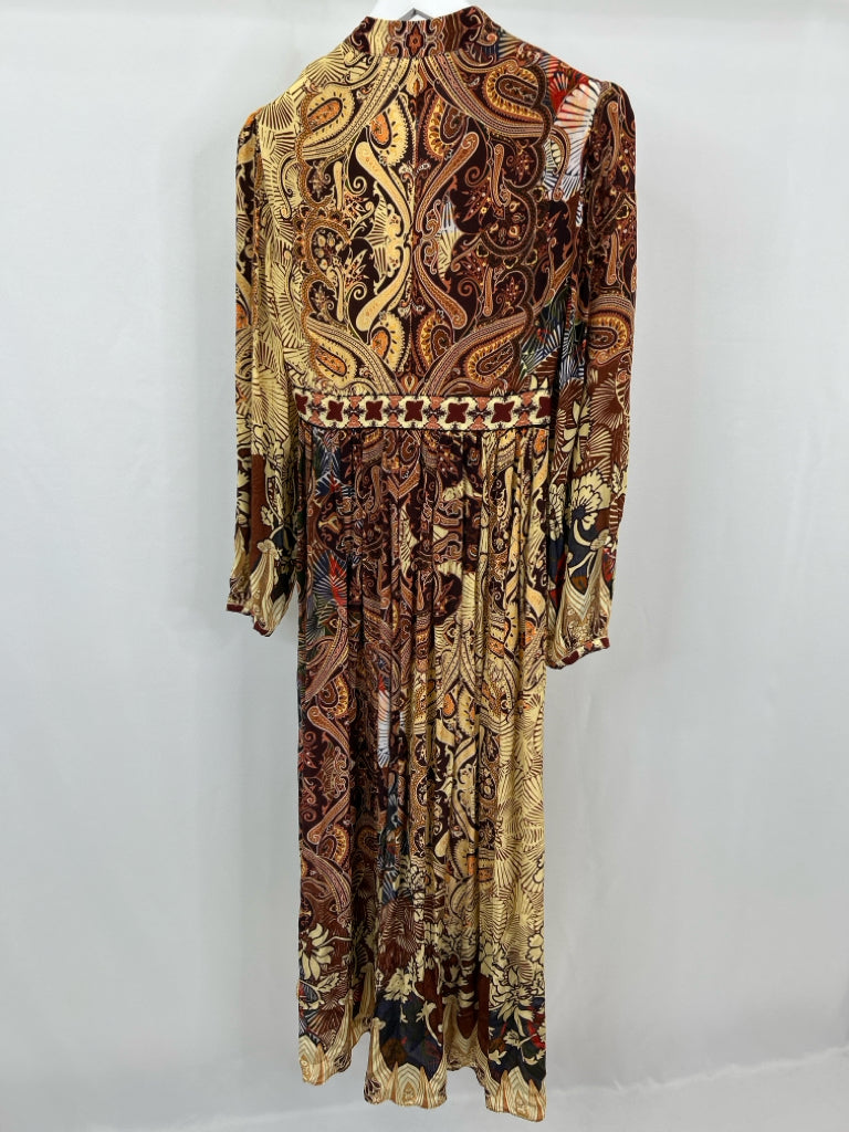 BHANUNI BY JYOTI NWT Women Size 2 Brown Print Dress NWT