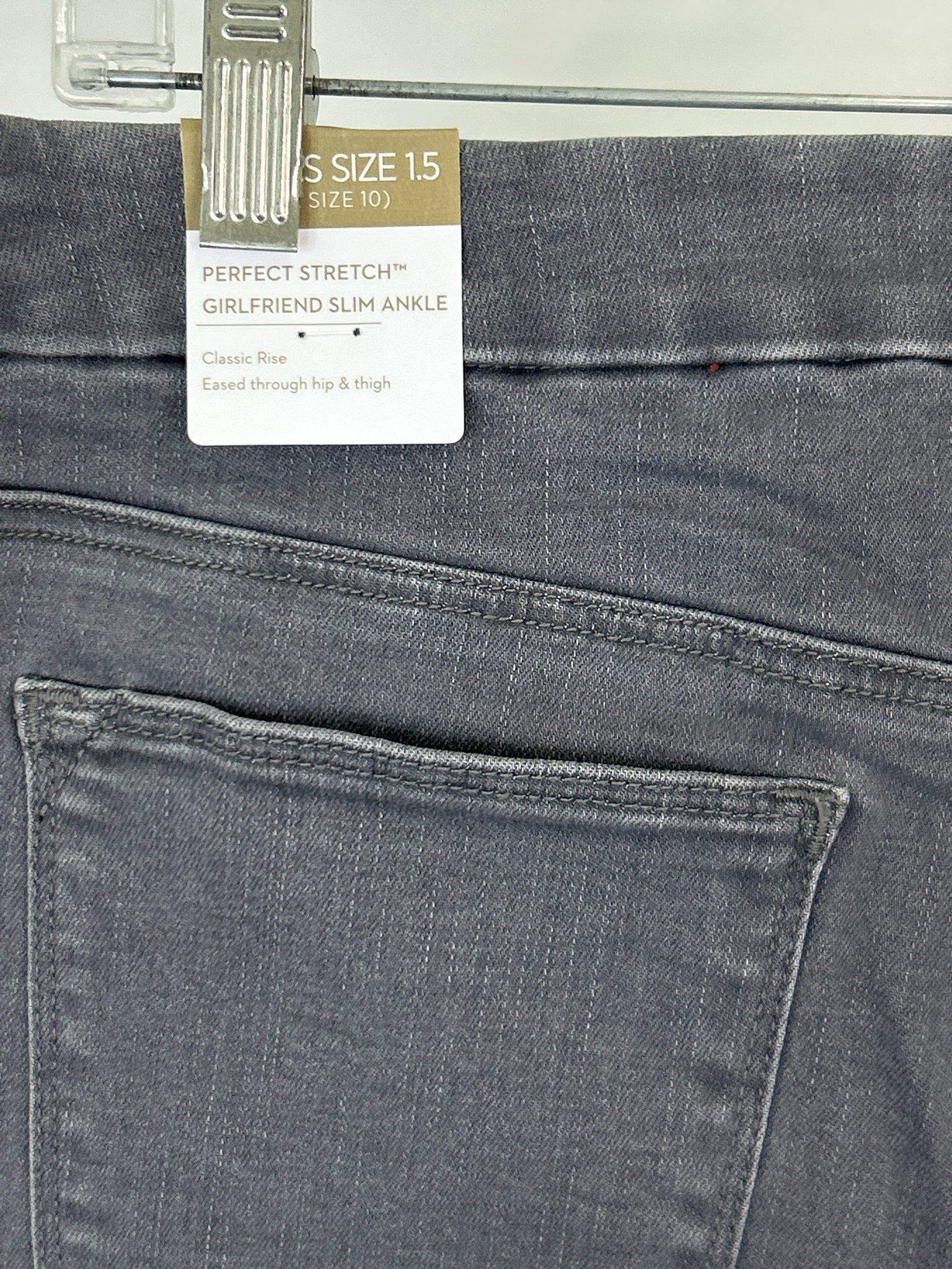 CHICO'S Size 10 Gray Denim Women Jeans NWT