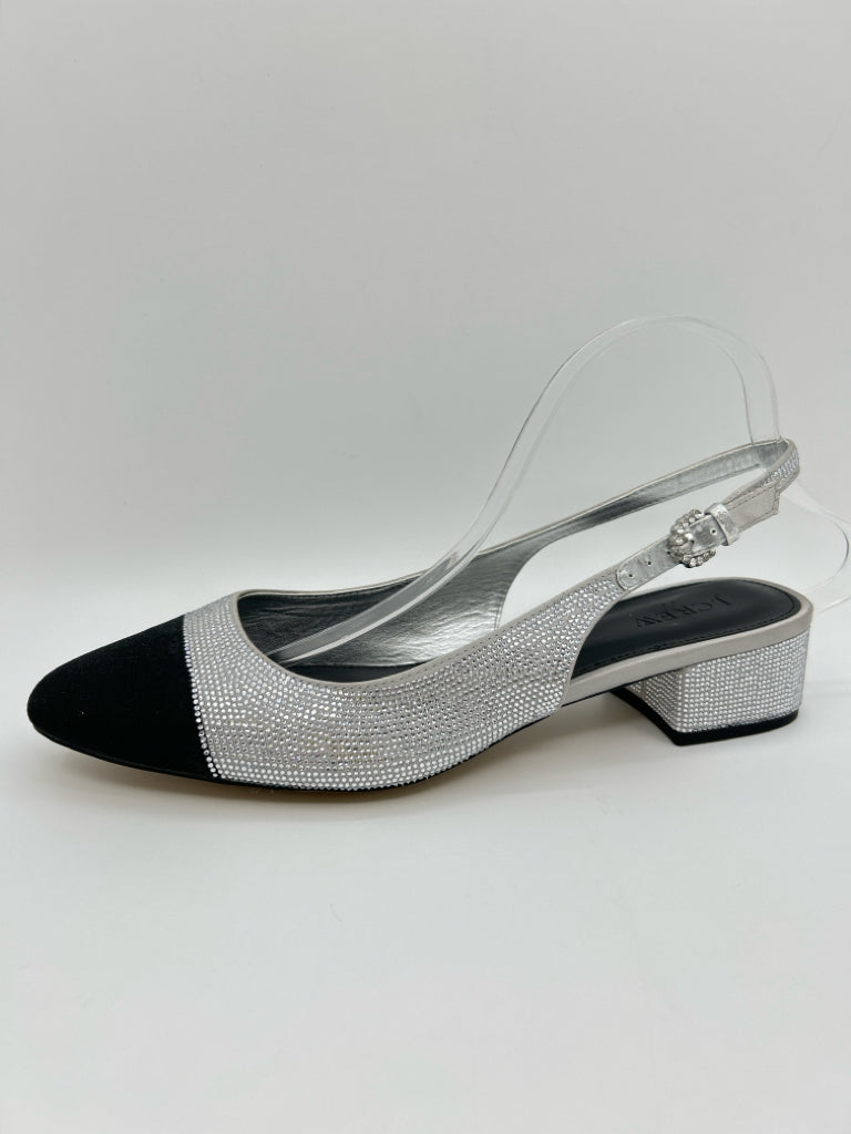 J CREW FACTORY Size 10 Rhinestone and Black Women's Pumps
