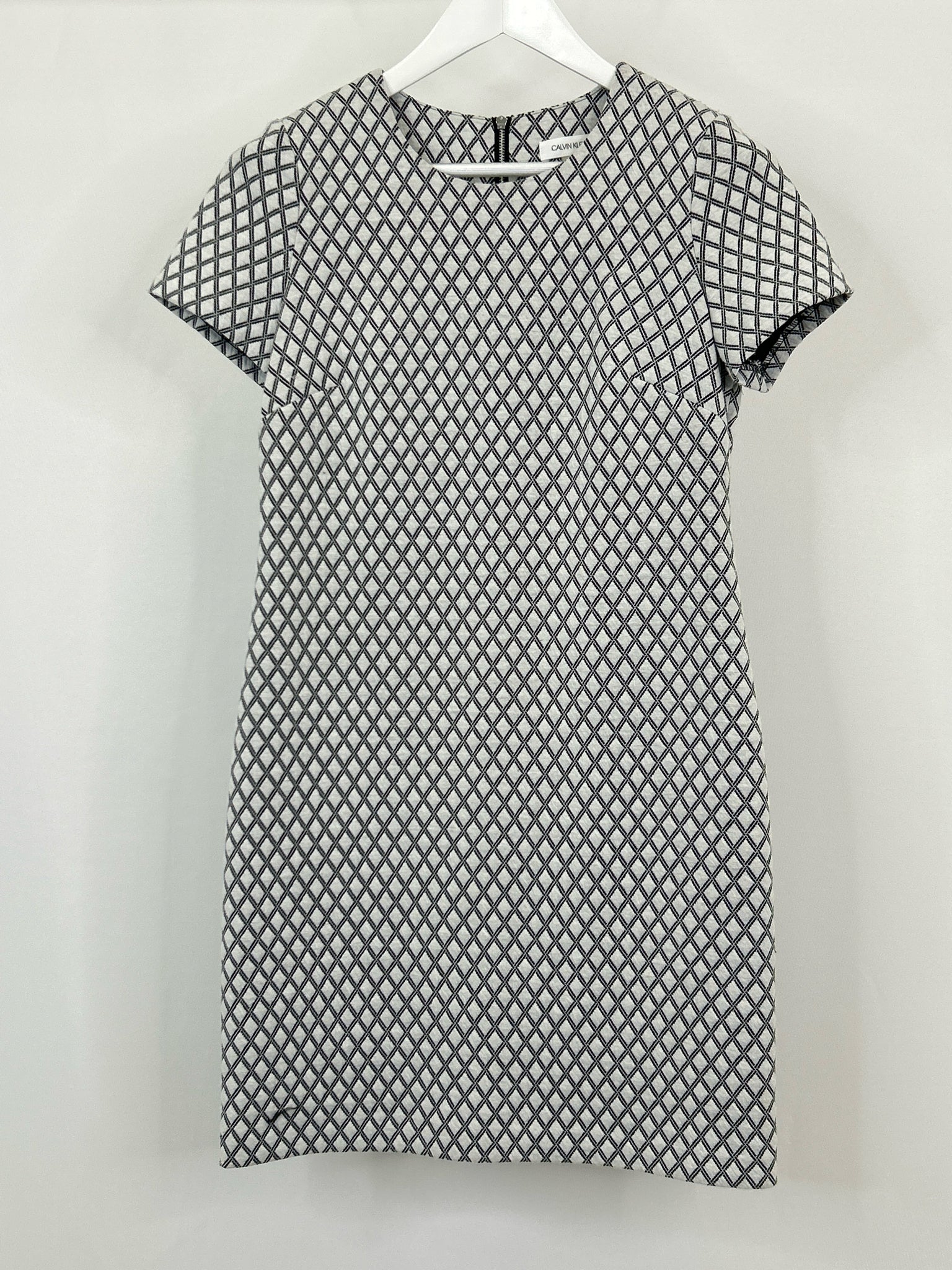 CALVIN KLEIN Size 8 White & Black Women Dress