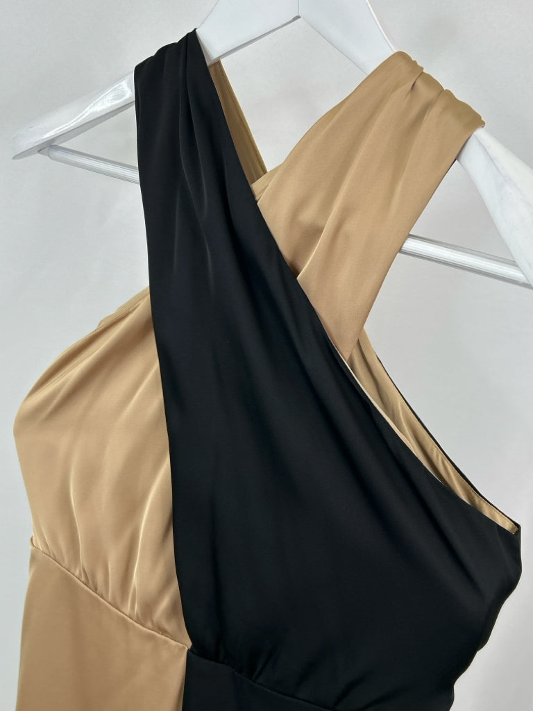 ANN TAYLOR Size 4P BLACK AND TAN Dress