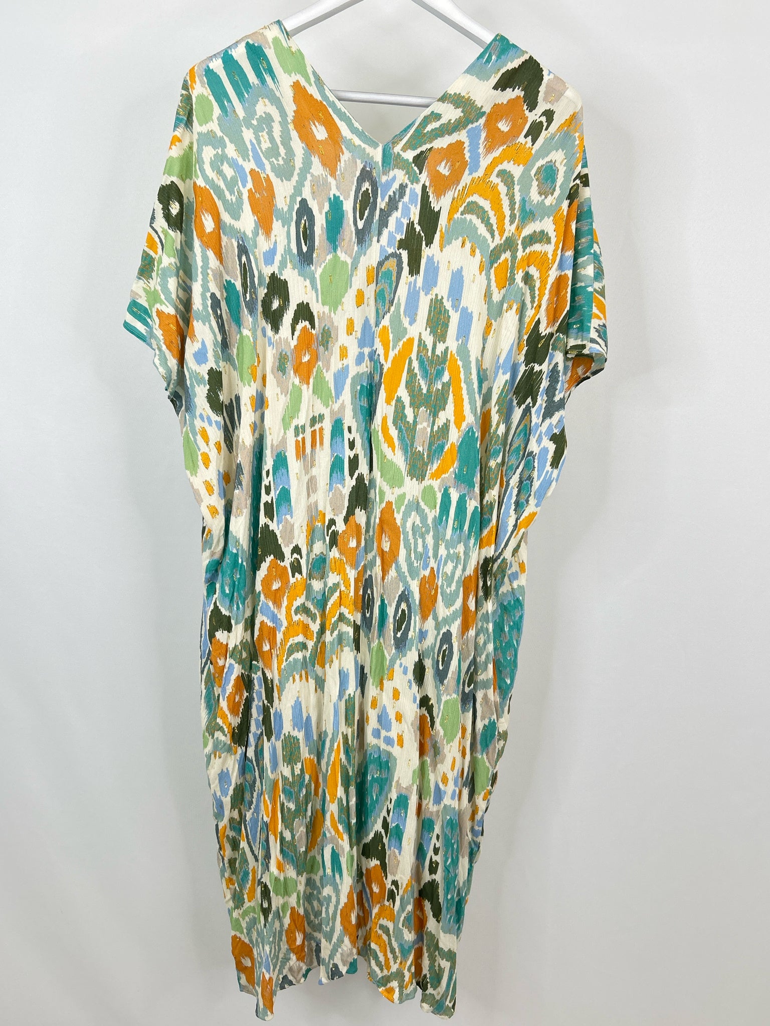 ZARA Size XL/XXL Green Print Women Dress