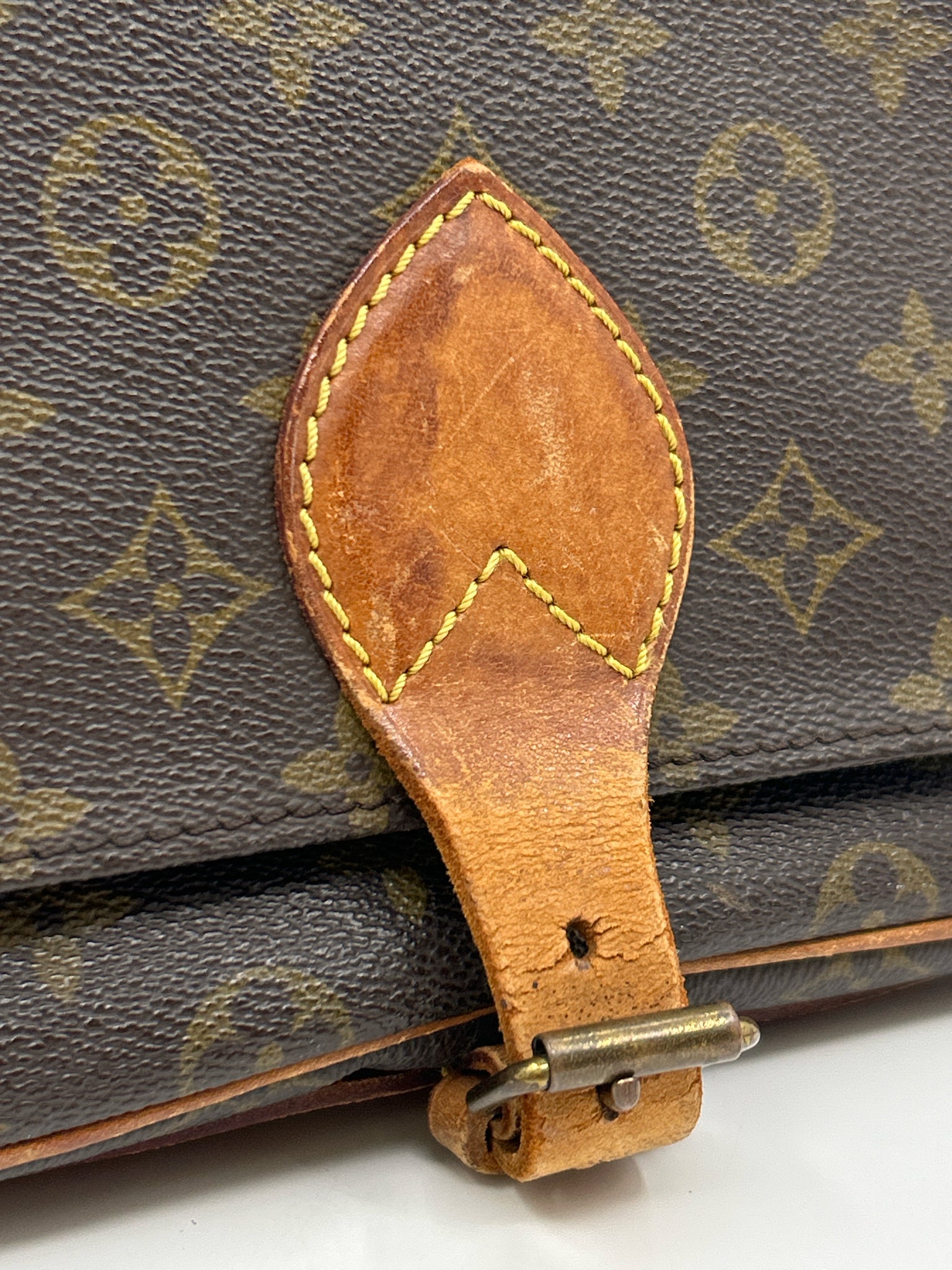 LOUIS VUITTON Cartouchiere MM Brown Monogram Women Purse