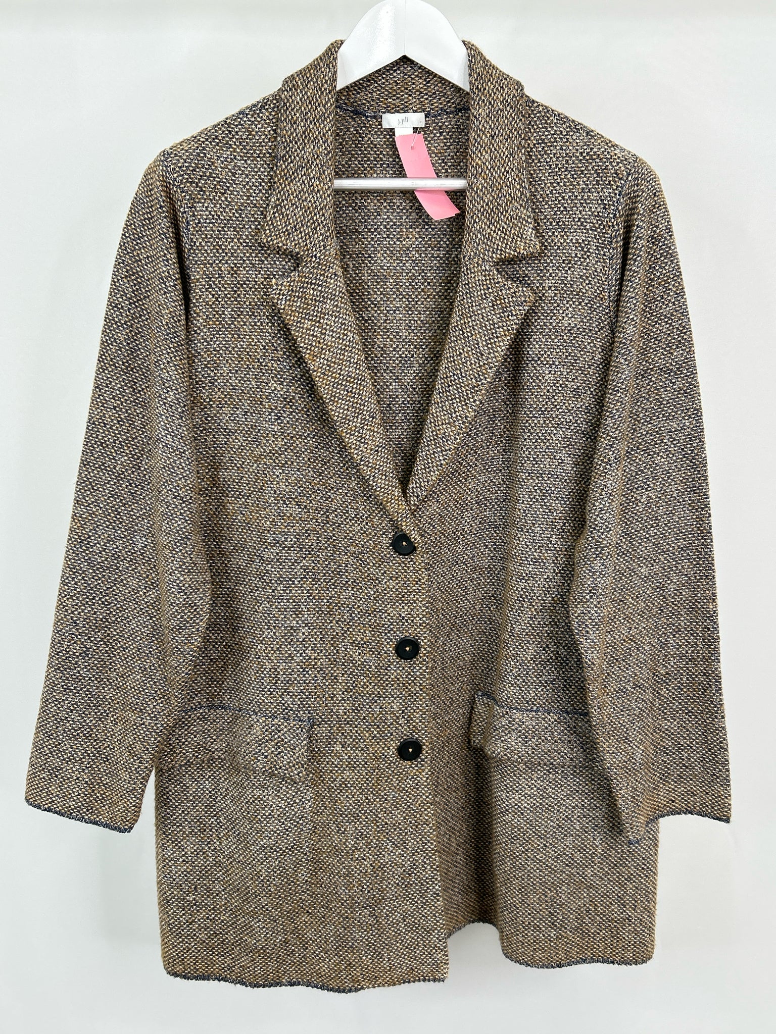 J JILL Size XL BEIGE AND NAVY Women Blazer
