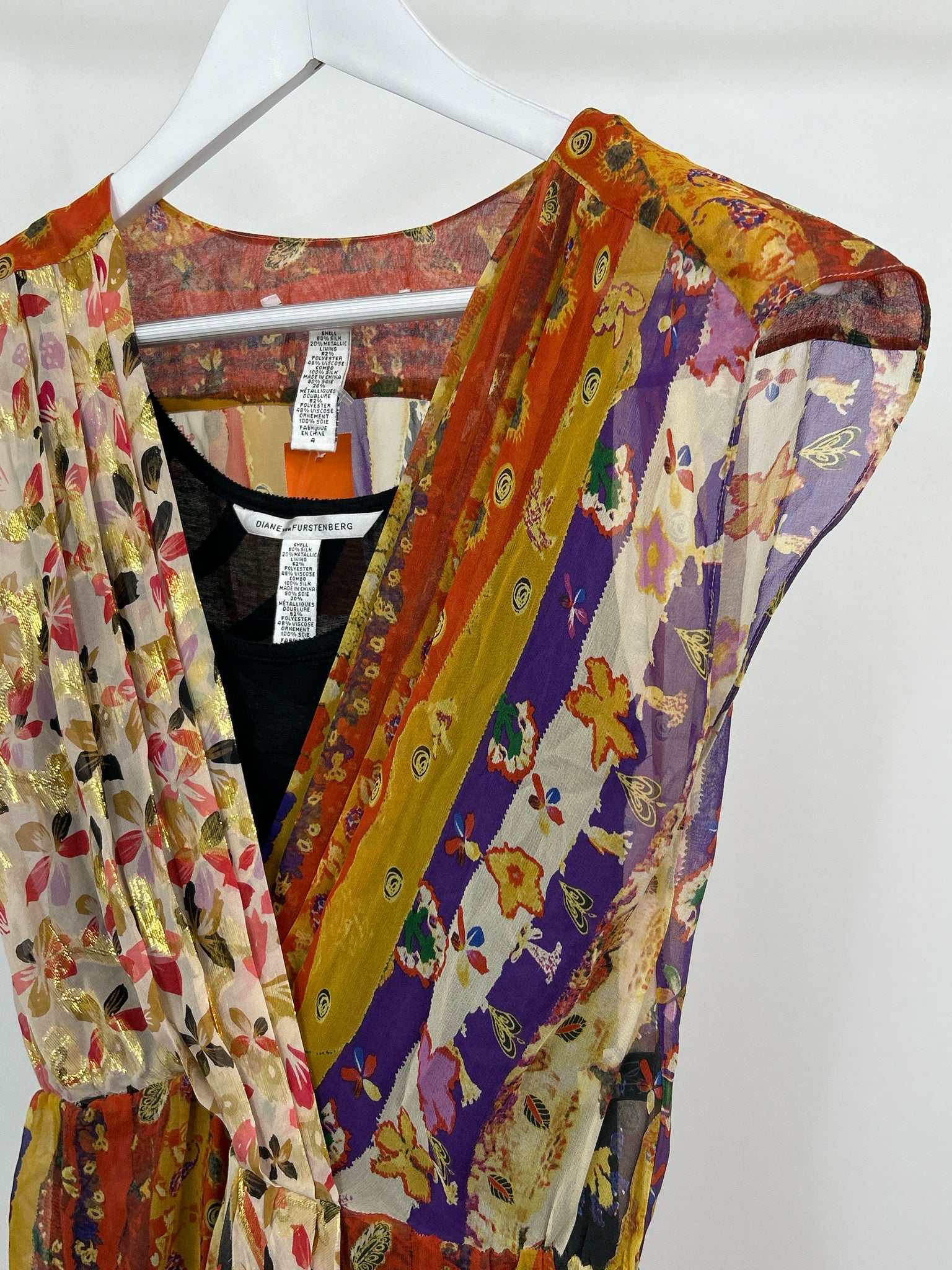DIANE VON FURSTENBERG Size 4 Multi-Color Women 2-Piece w/dress
