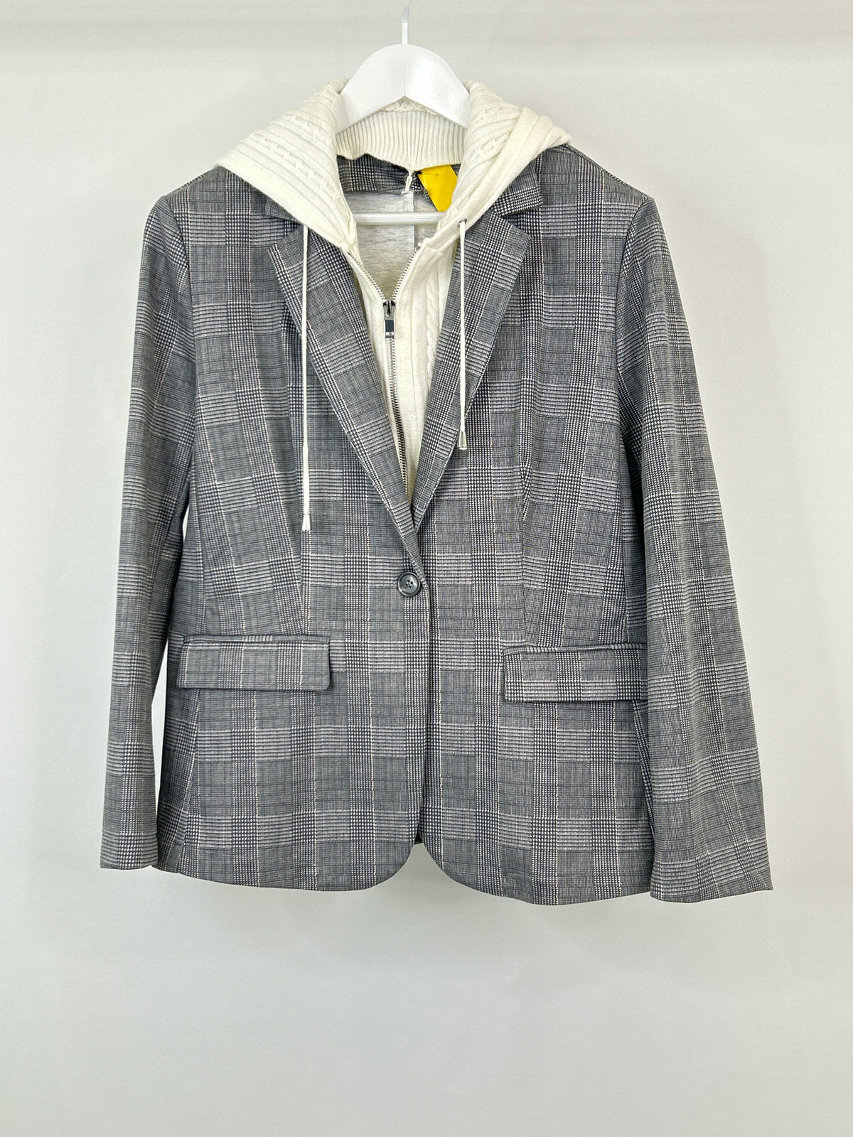 TAHARI Size XL Grey & White Women 2 in 1 Jacket