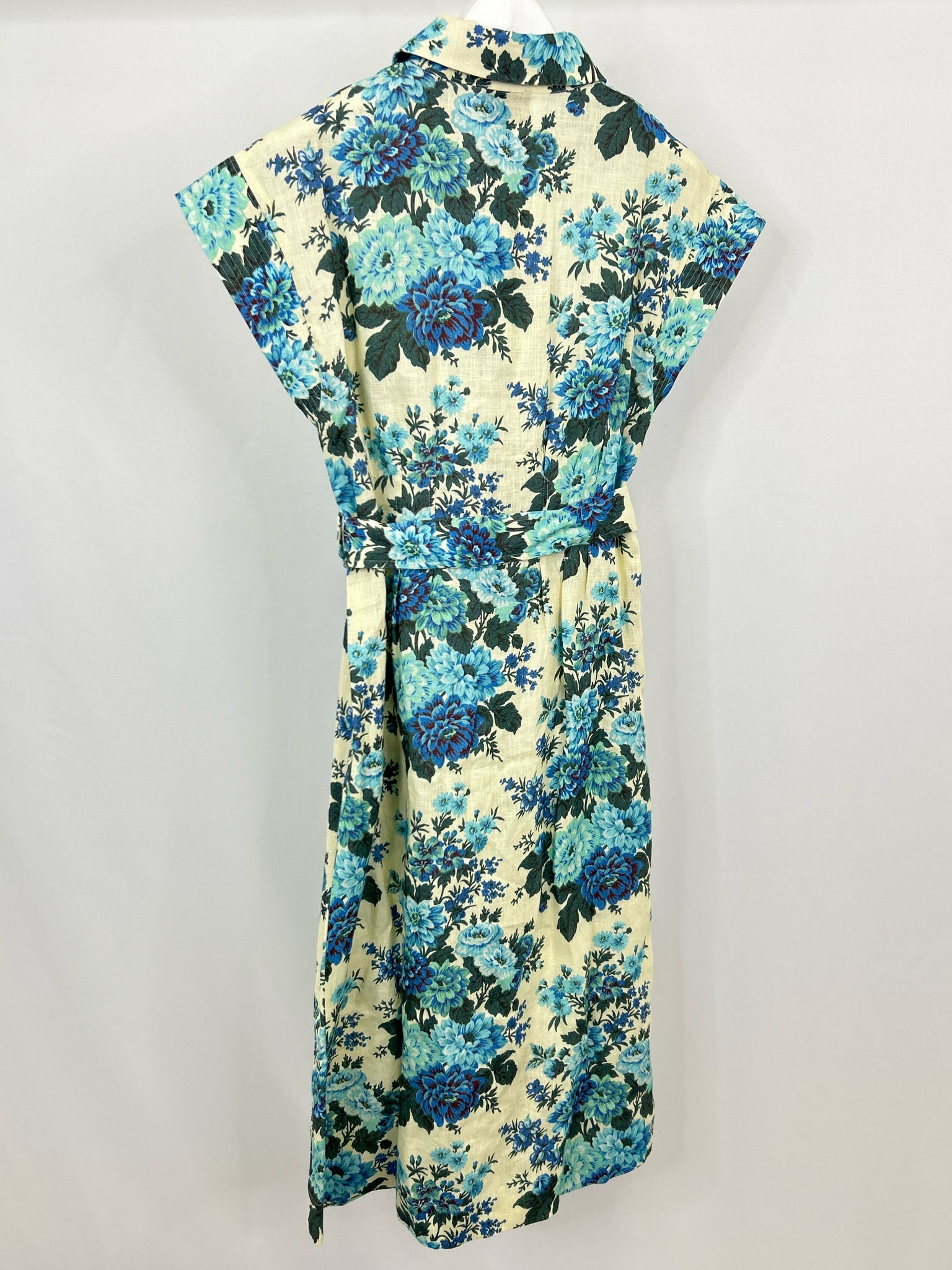 TUCKERNUCK Size L Blue Floral Women Dress NWT
