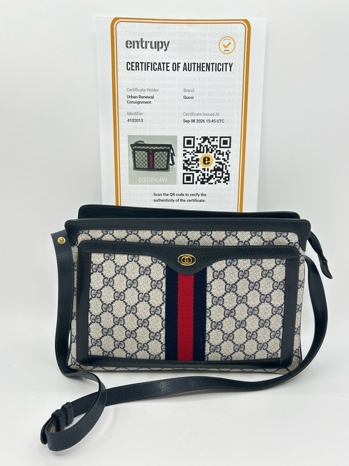 GUCCI Blue Monogram Women Purse