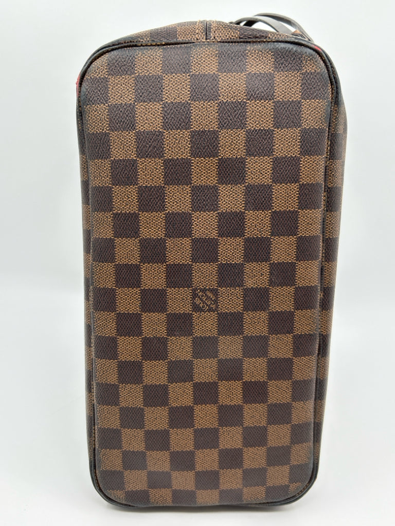 LOUIS VUITTON Damier MM Neverfull Damier Brown Print Women's Purse Tote