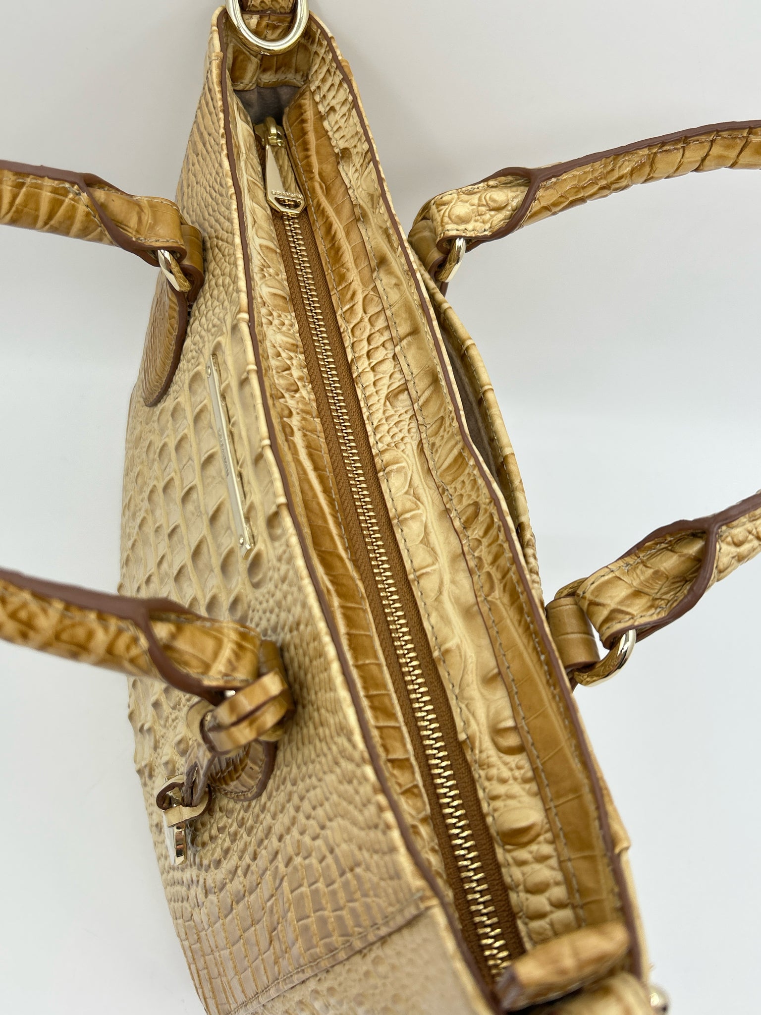 BRAHMIN Beige and Tan Women Purse