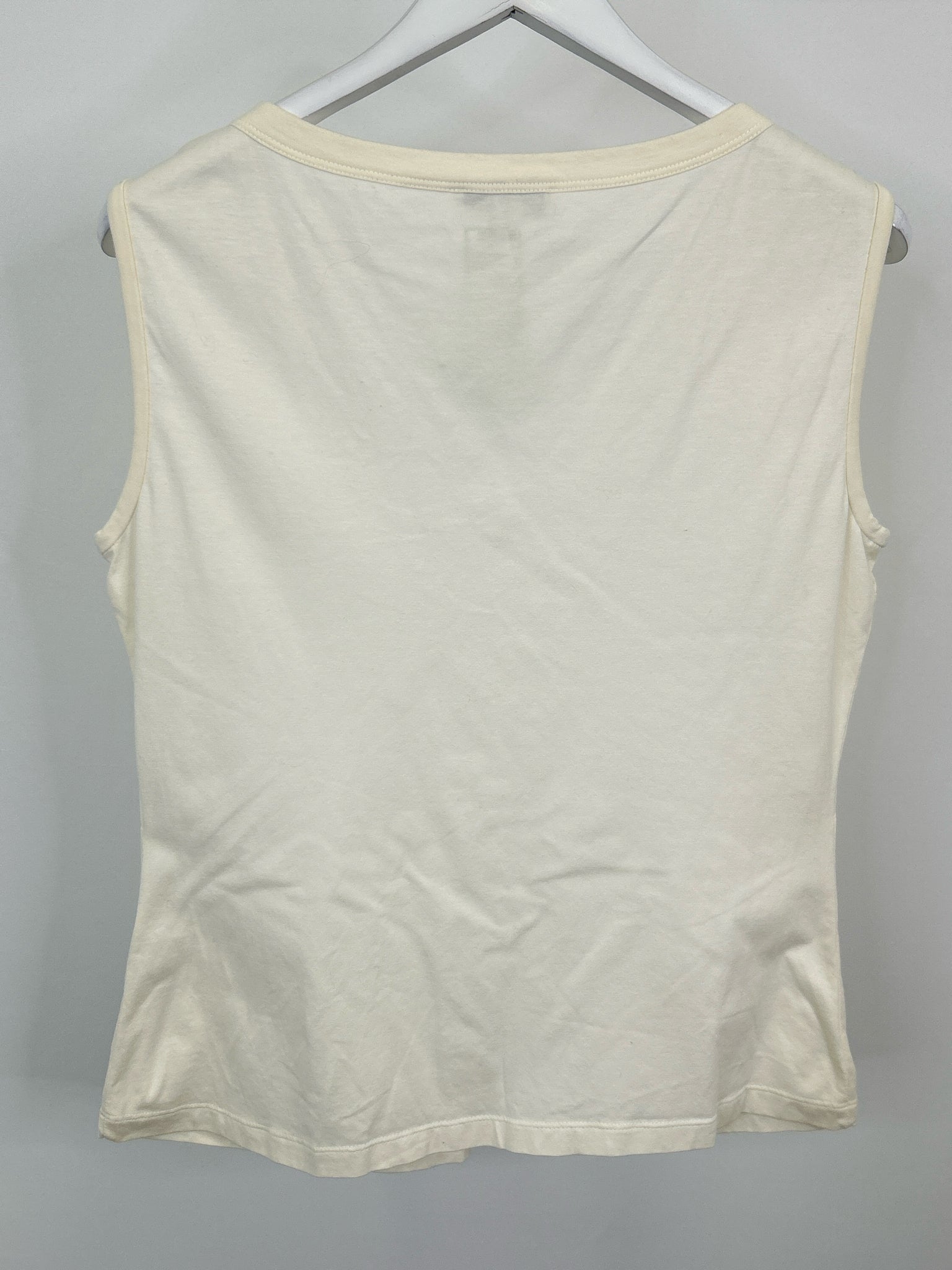 ST JOHN SPORT Size M Ivory White Women Tank Top