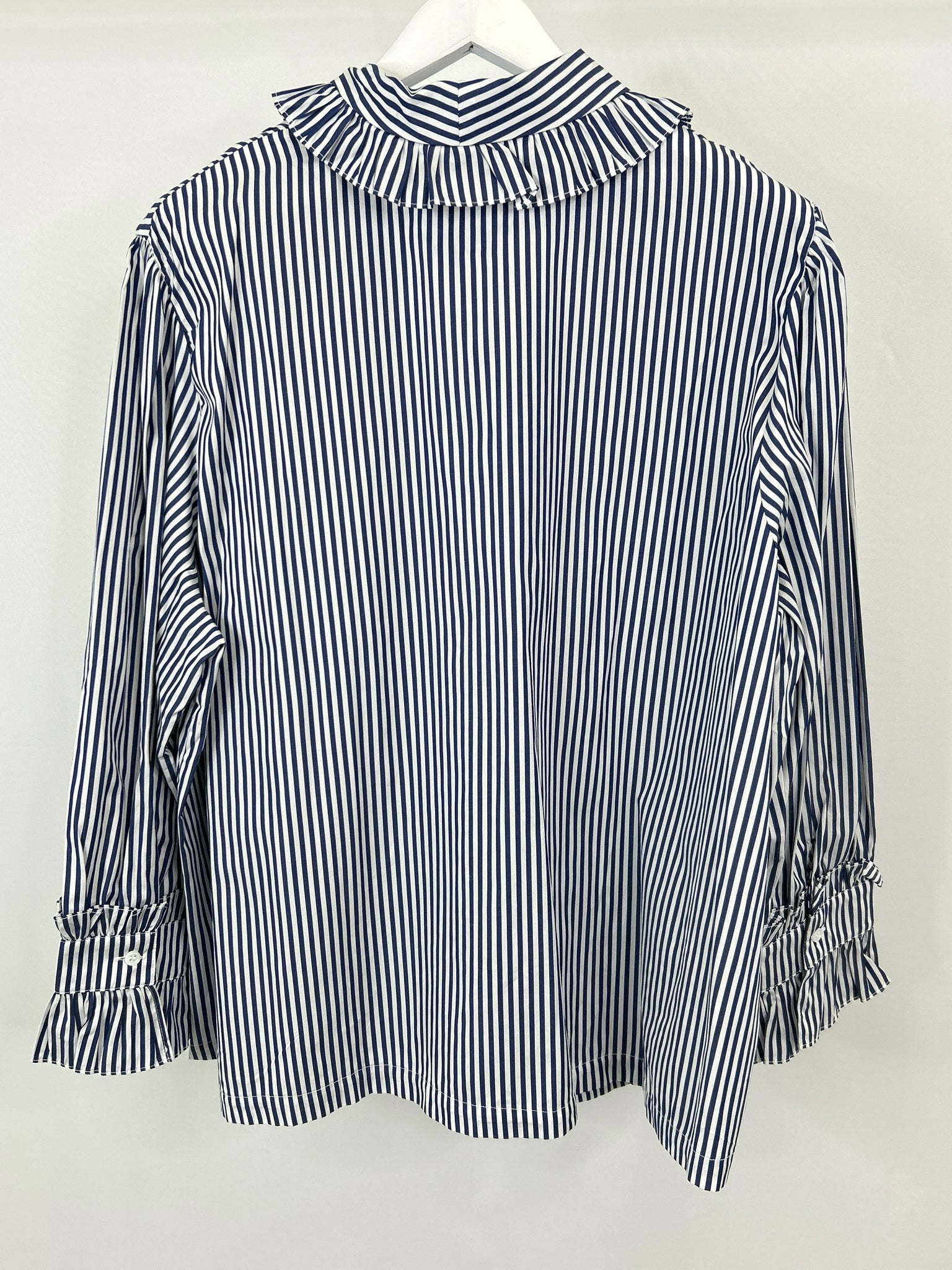 Harshman Size 3X WHITE AND BLUE Women Shirt