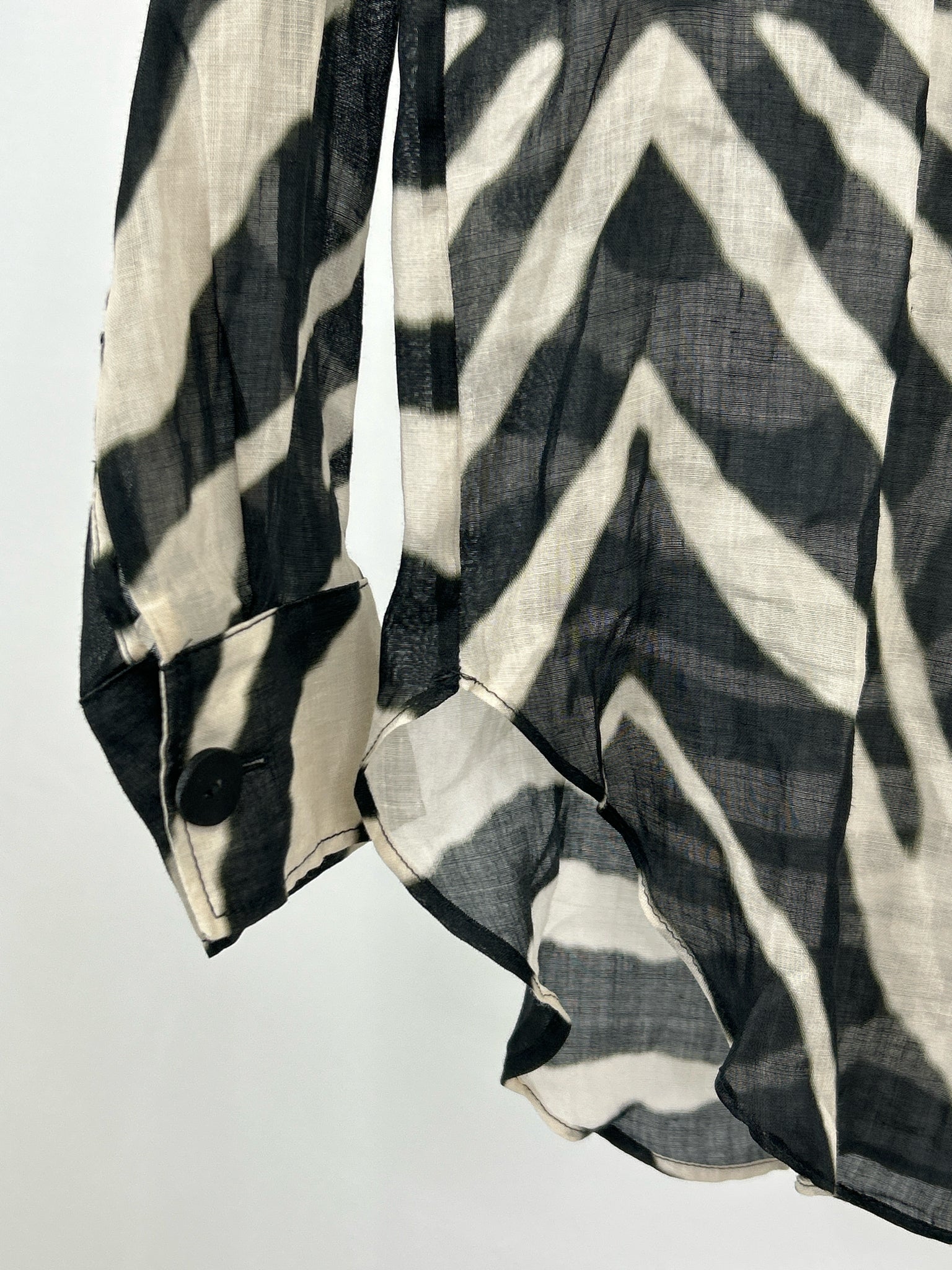 MOSSIMO DUTTI Size 2 Black & Cream Women Shirt