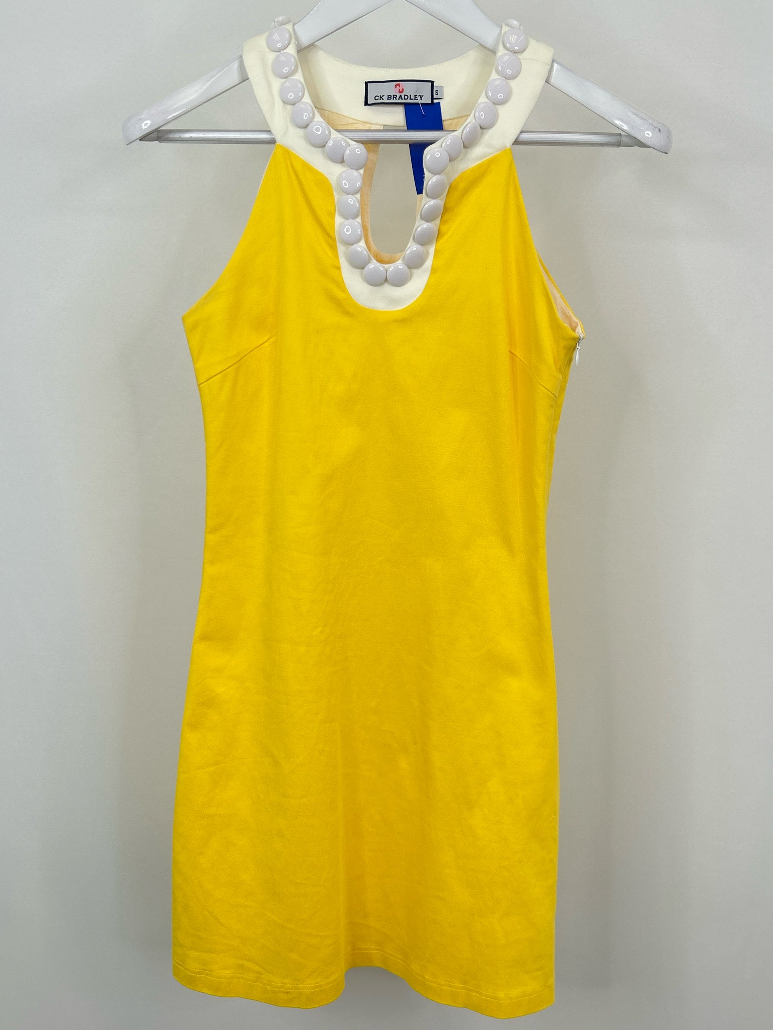 CK Bradley Size S Yellow & White Women Dress