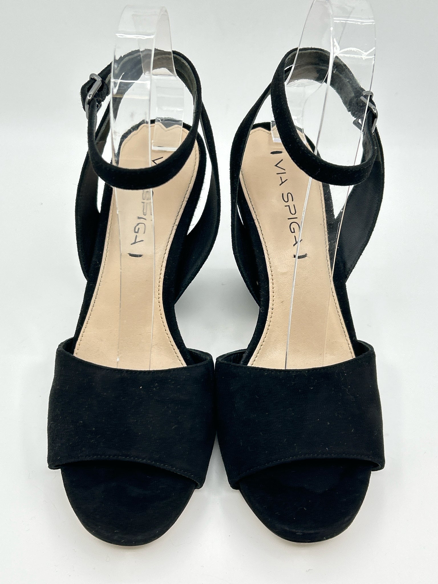 VIA SPIGA Size 8M Black Women Sandal