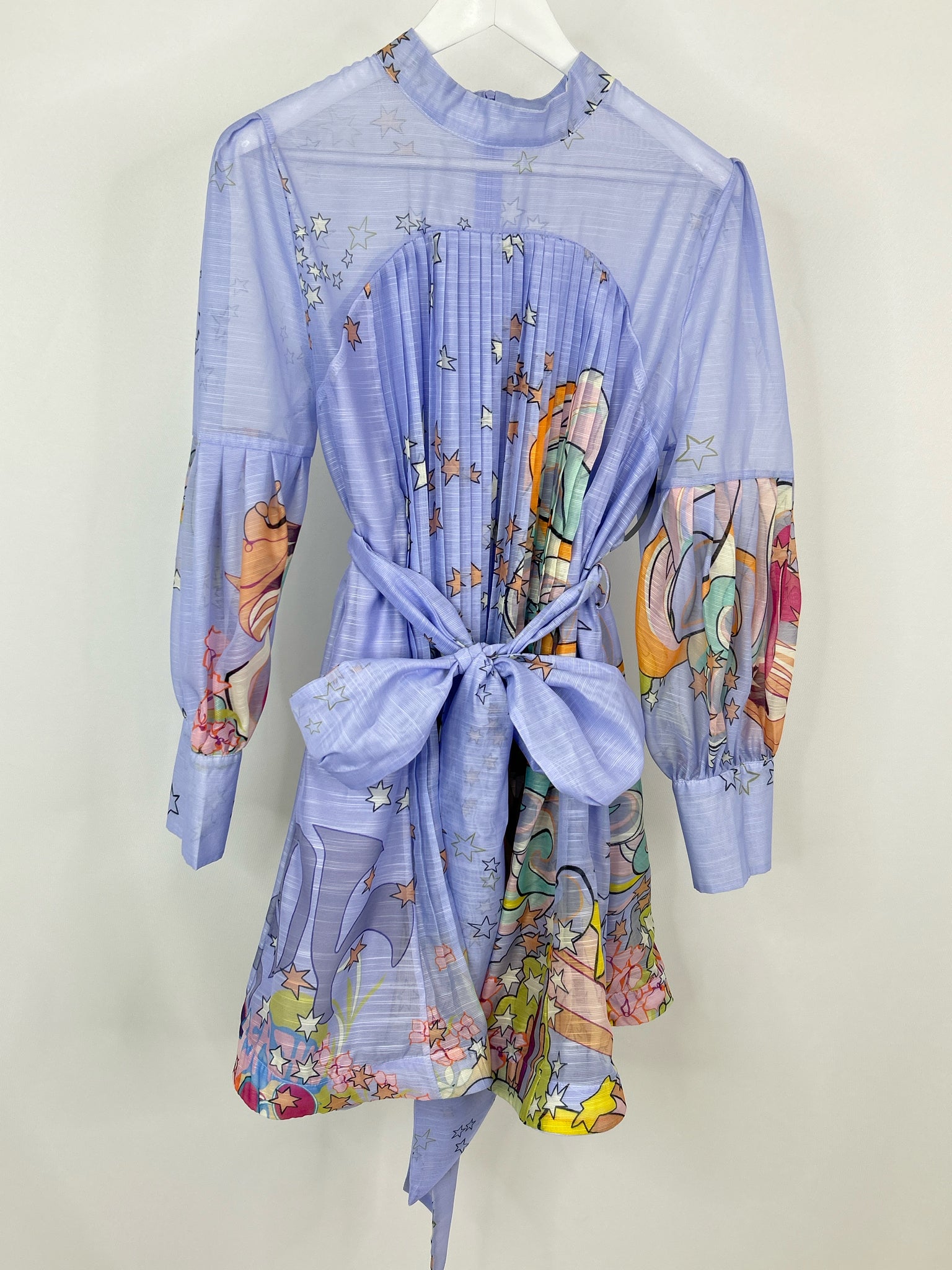 N BY NANCY Size 3X Lavender Print Women Dress