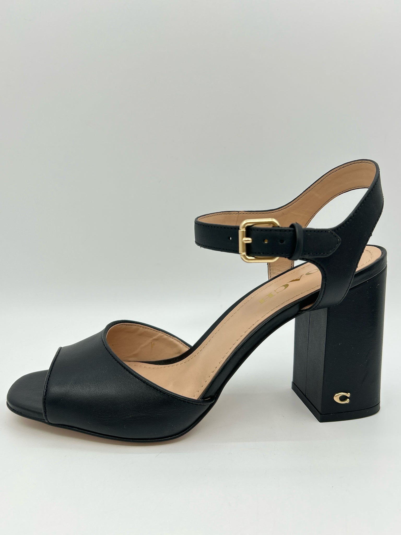 COACH Size 10 Black Women Sandal NWOB