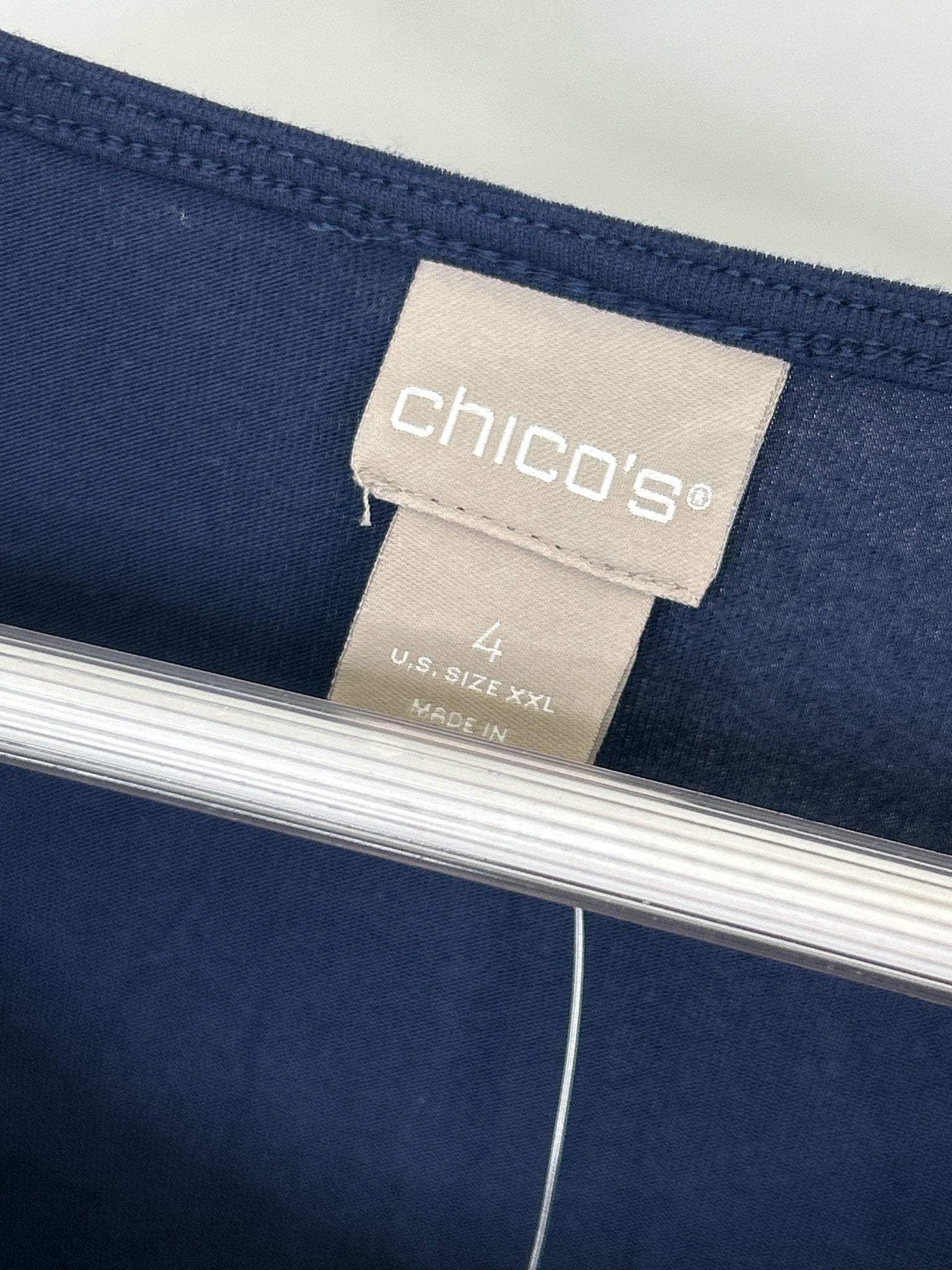 CHICO'S Size XXL Navy Women Top